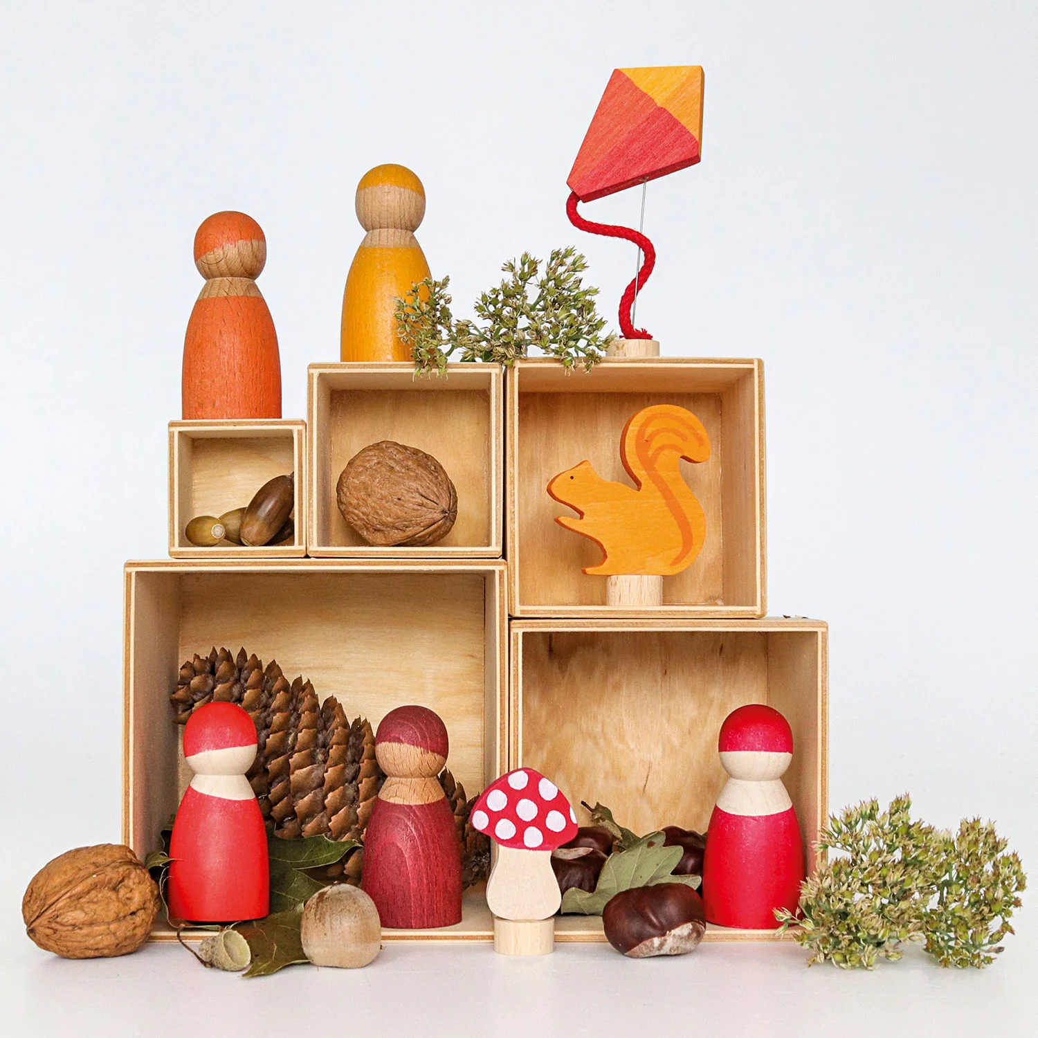 Wooden Small Set of Boxes - Natural - Image 8