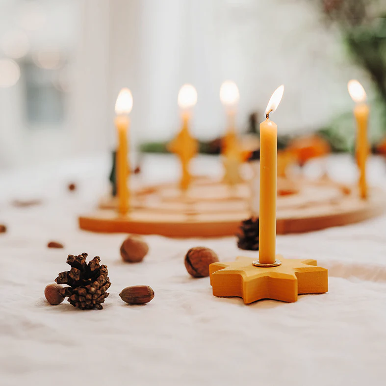 Wooden Celebration Star - Yellow - Image 3
