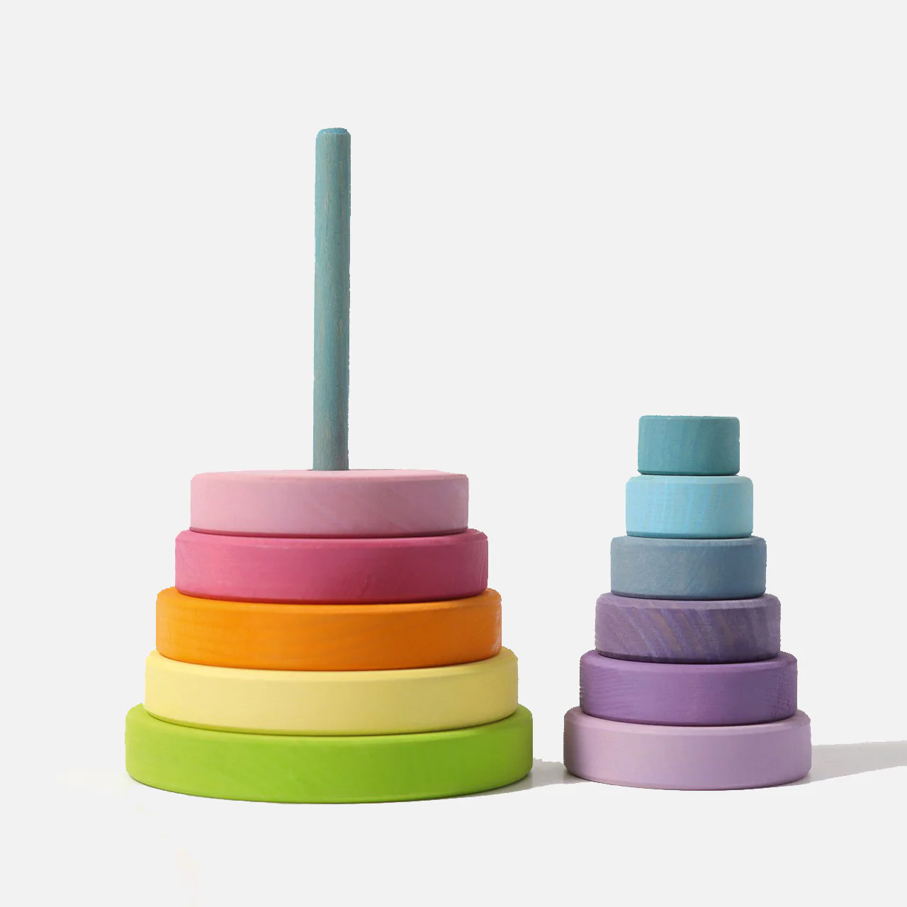 Wooden Conical Stacking Tower - Pastel