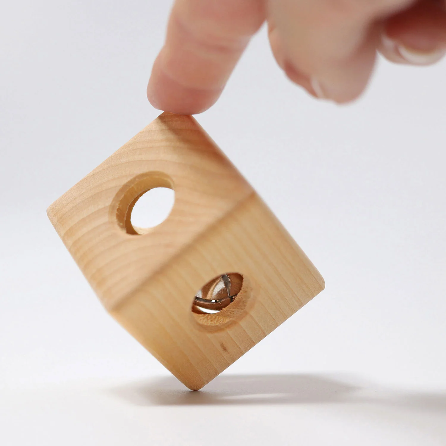 Wooden Cube Rattle - Natural - Image 2