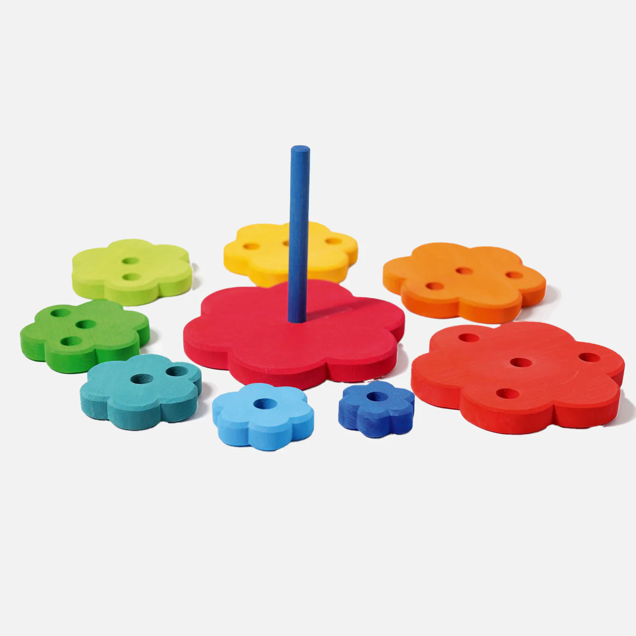 Wooden Flower Stacking Tower - Image 2