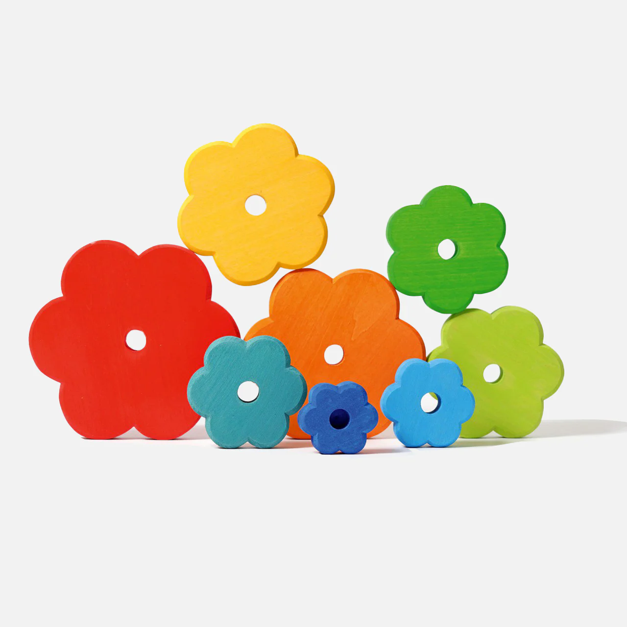 Wooden Flower Stacking Tower - Image 3
