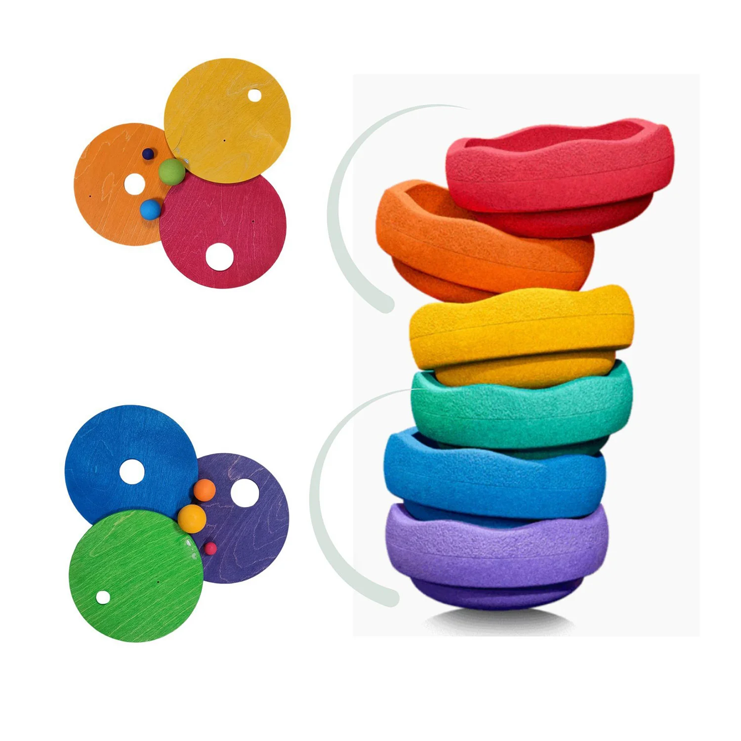 Wooden Grimms x Stapelstein Rolling Discs - Cool Classic - Image 4