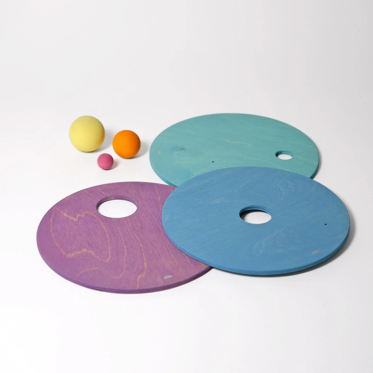 Wooden Grimms x Stapelstein Rolling Discs - Cool Pastel 
 - Image 2