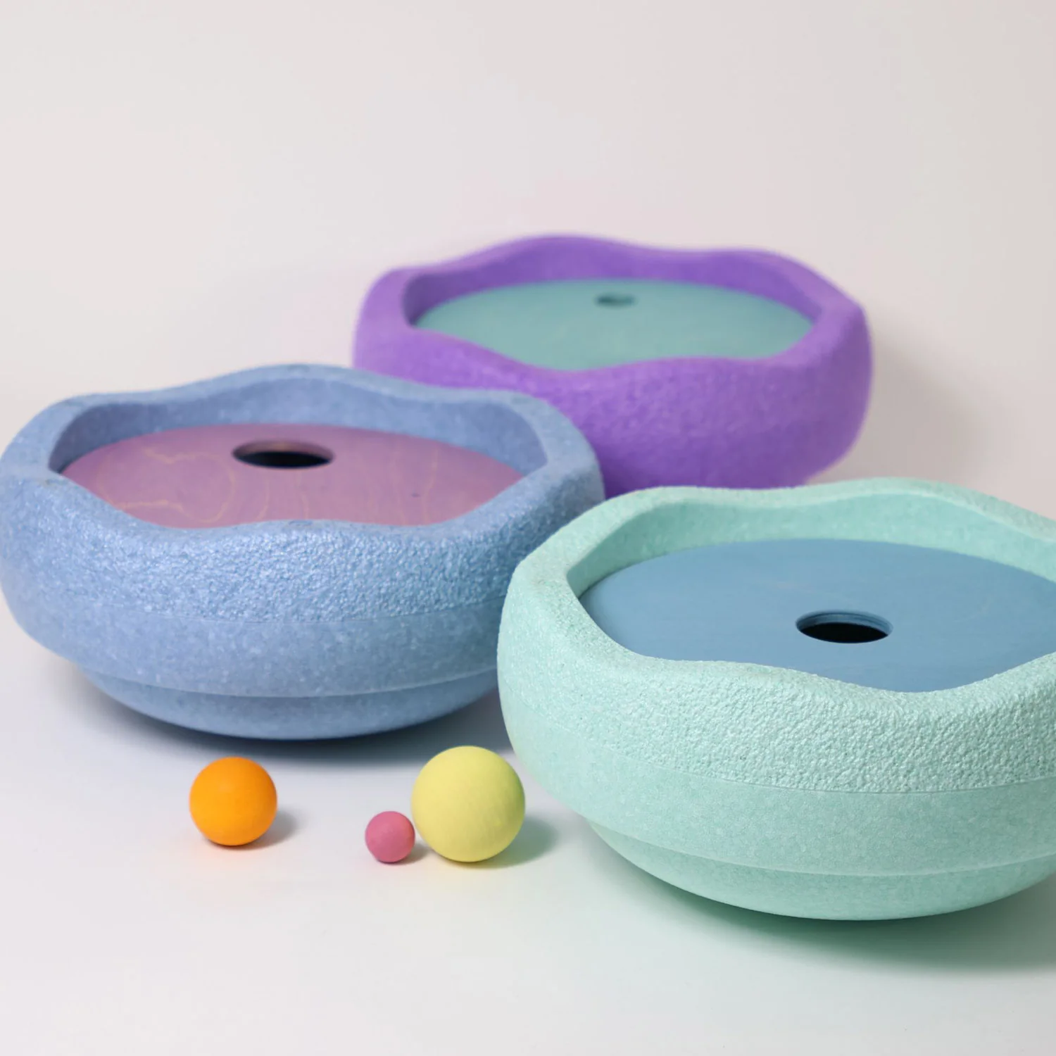 Wooden Grimms x Stapelstein Rolling Discs - Cool Pastel 
 - Image 3