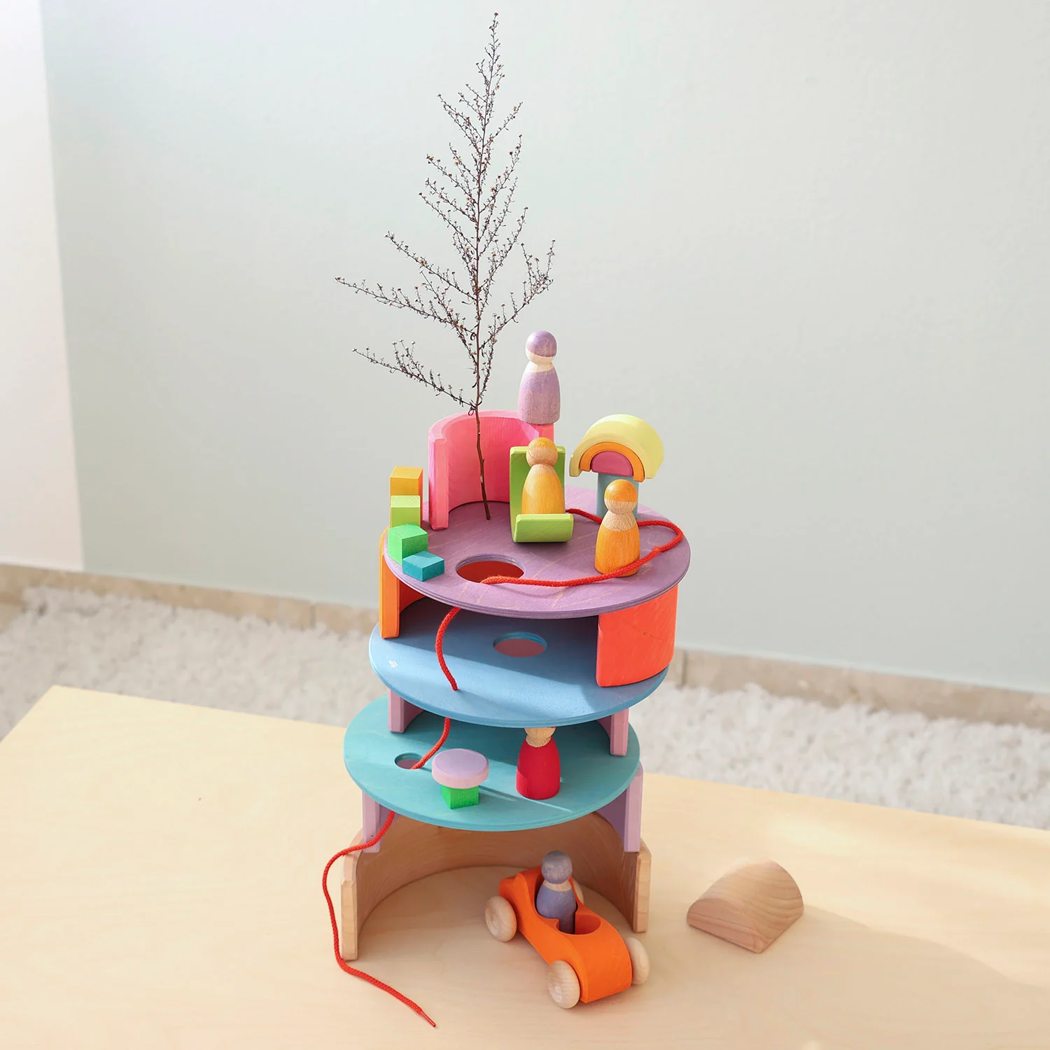 Wooden Grimms x Stapelstein Rolling Discs - Cool Pastel 
 - Image 4