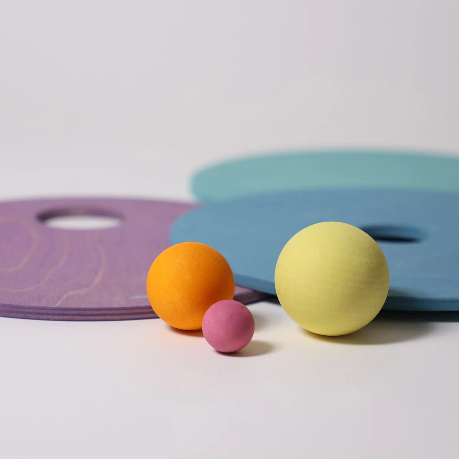 Wooden Grimms x Stapelstein Rolling Discs - Cool Pastel 
 - Image 5