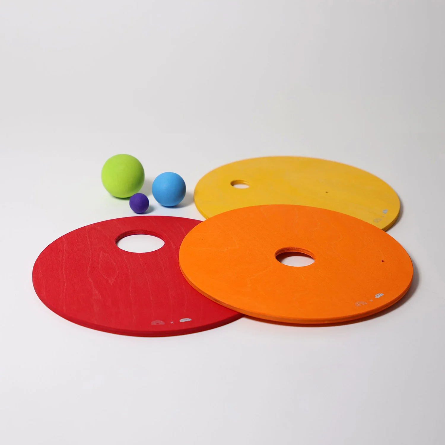 Wooden Grimms x Stapelstein Rolling Discs - Warm Classic - Image 2