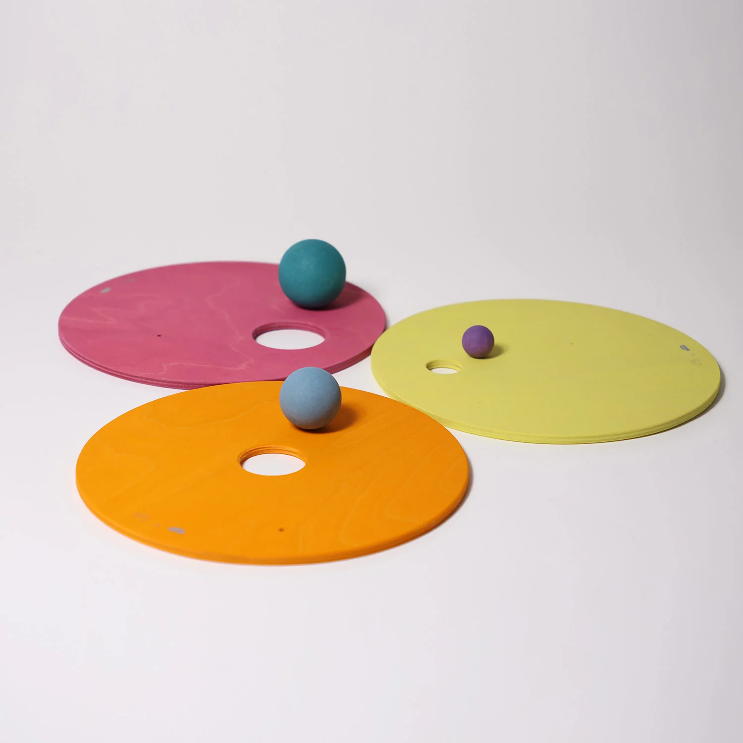 Wooden Grimms x Stapelstein Rolling Discs - Warm Pastel 
