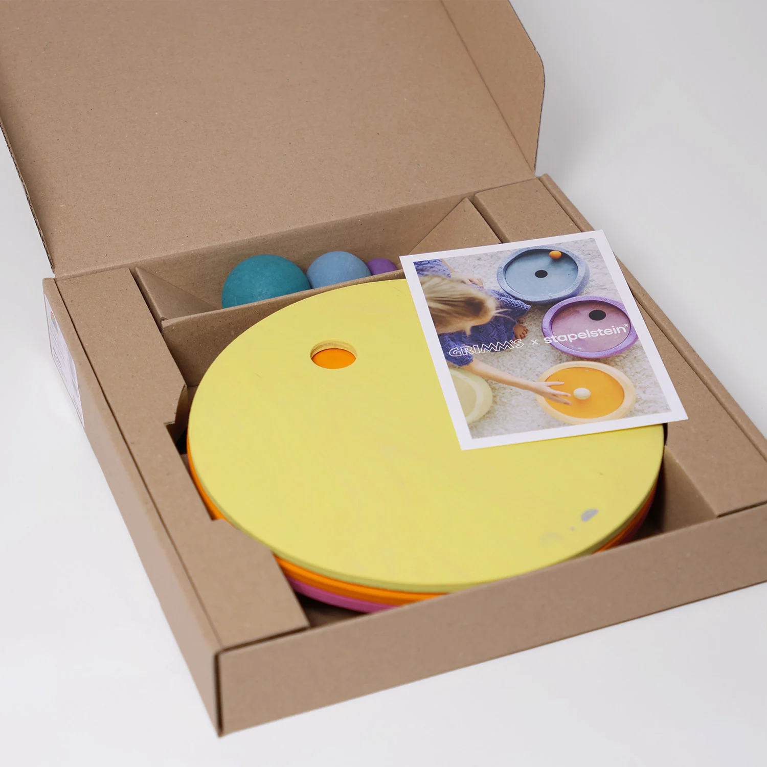 Wooden Grimms x Stapelstein Rolling Discs - Warm Pastel 
 - Image 7