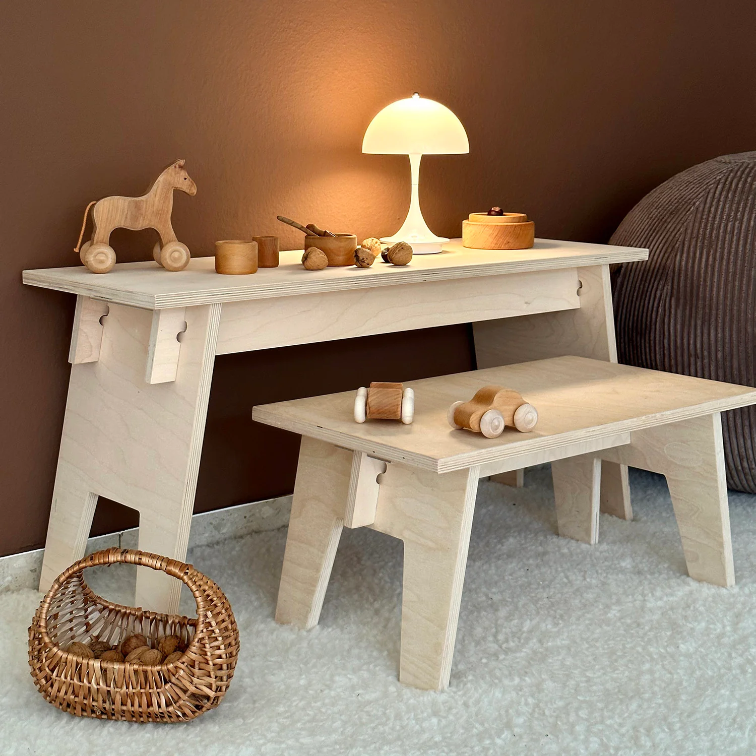 Wooden Large Haru Stool - Image 2