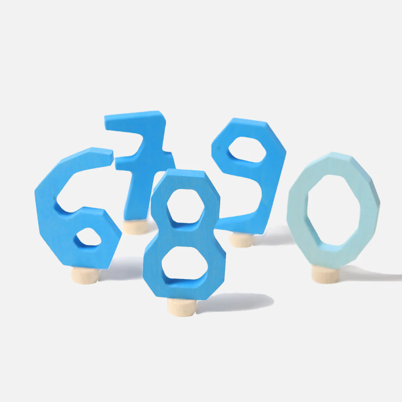 Wooden Numbers 6 to 9 & 0 For Celebration Rings β Blue