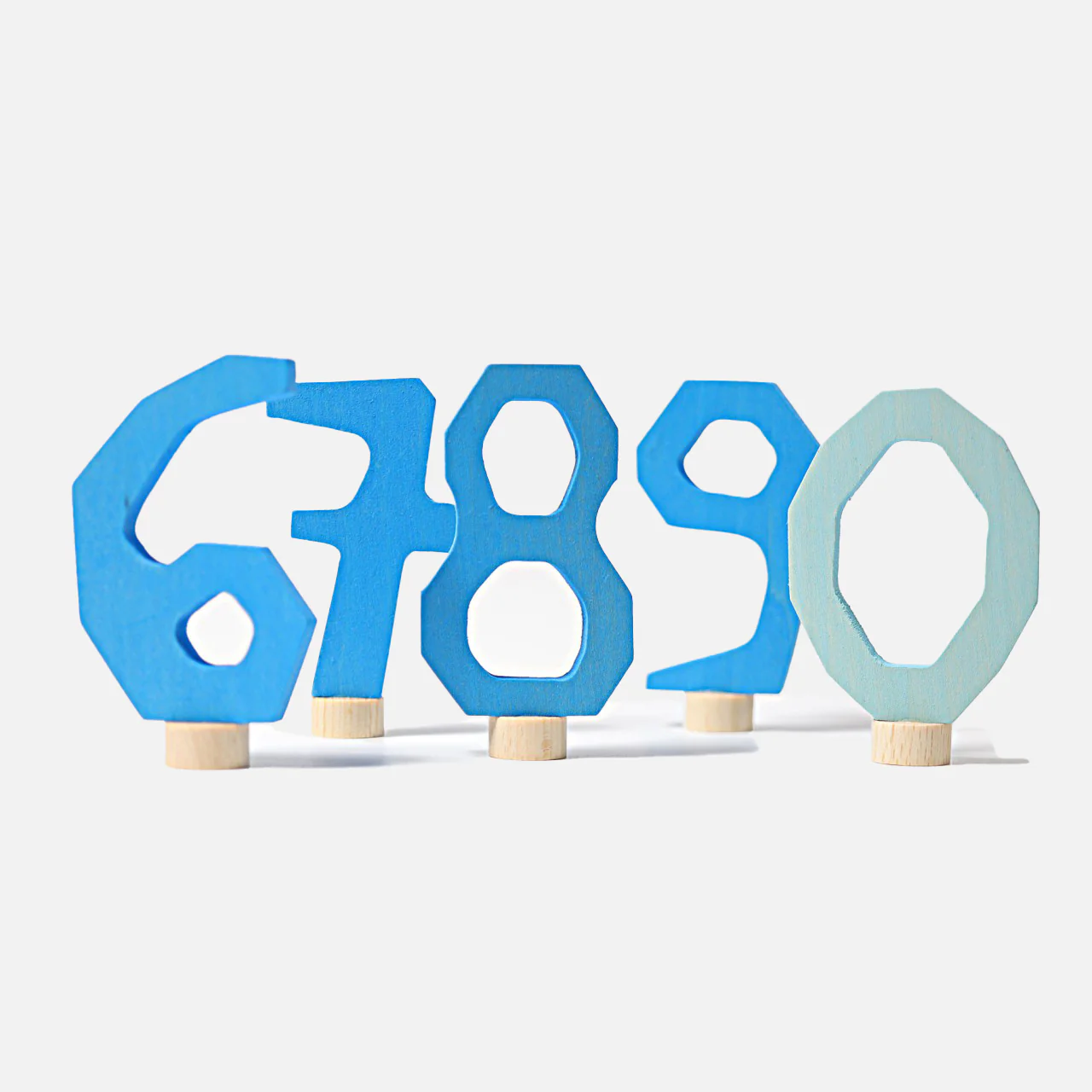 Wooden Numbers 6 to 9 & 0 For Celebration Rings β Blue - Image 2