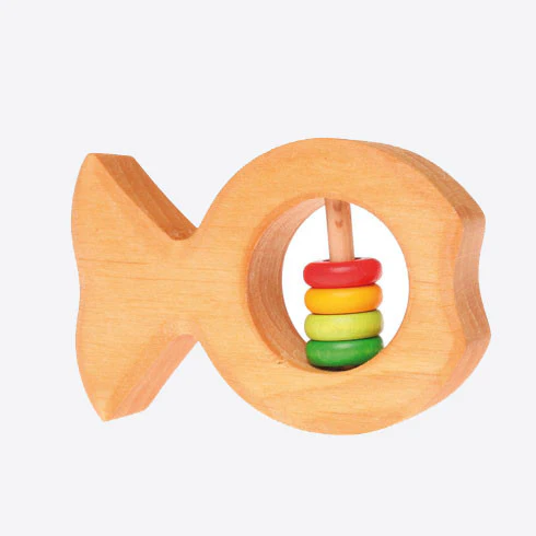 Wooden rainbow rattle fish - Image 4