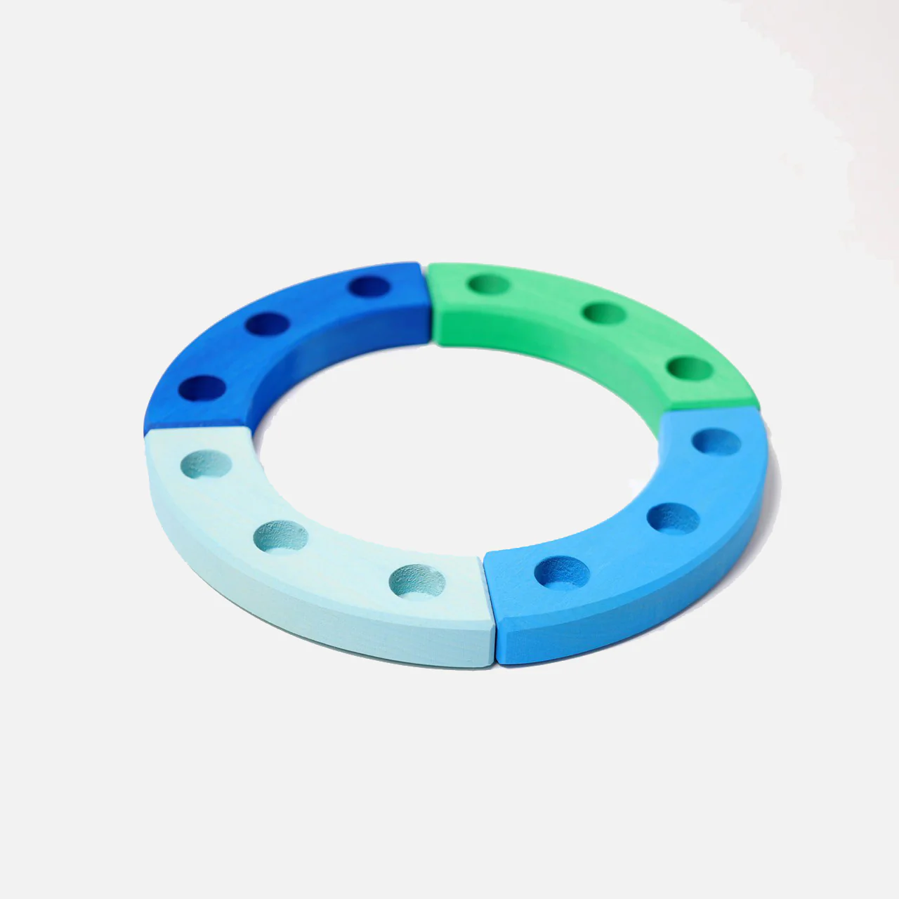 Wooden Small Celebration Ring - Blue/Green - Image 2