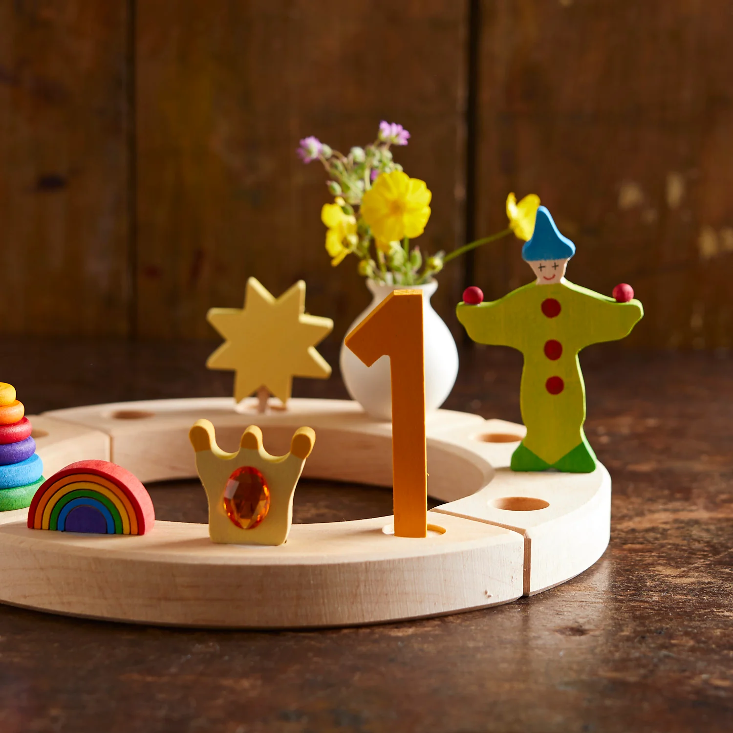 Wooden Small Celebration Ring - Natural - Image 5