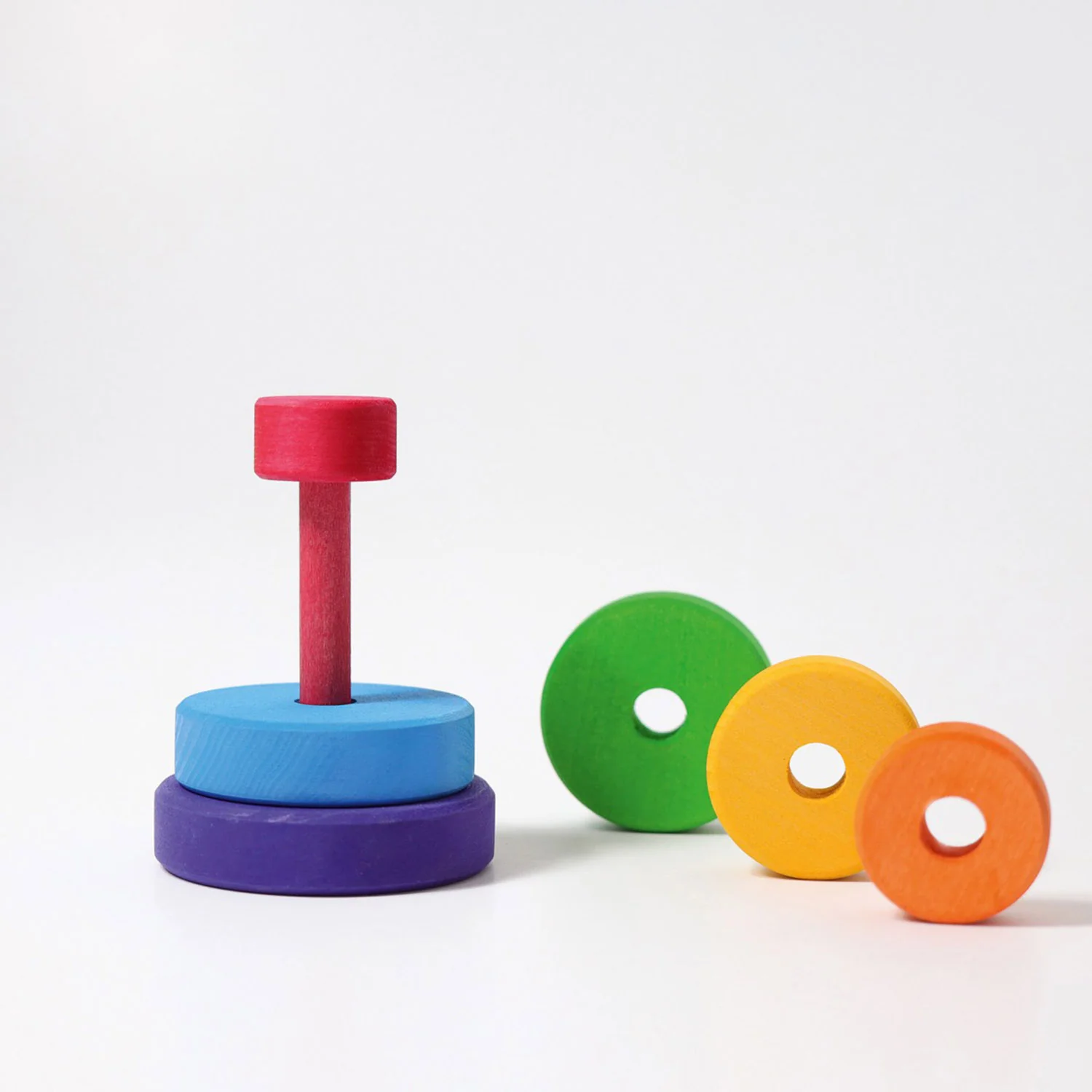 Wooden Small Conical Tower - Rainbow - Image 2