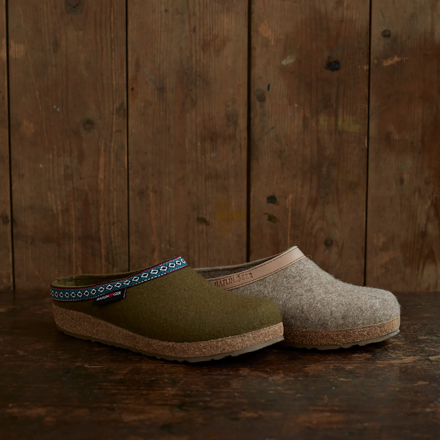 Adults Felted Wool Torben Clog Slipper - Beige Melange - Image 3