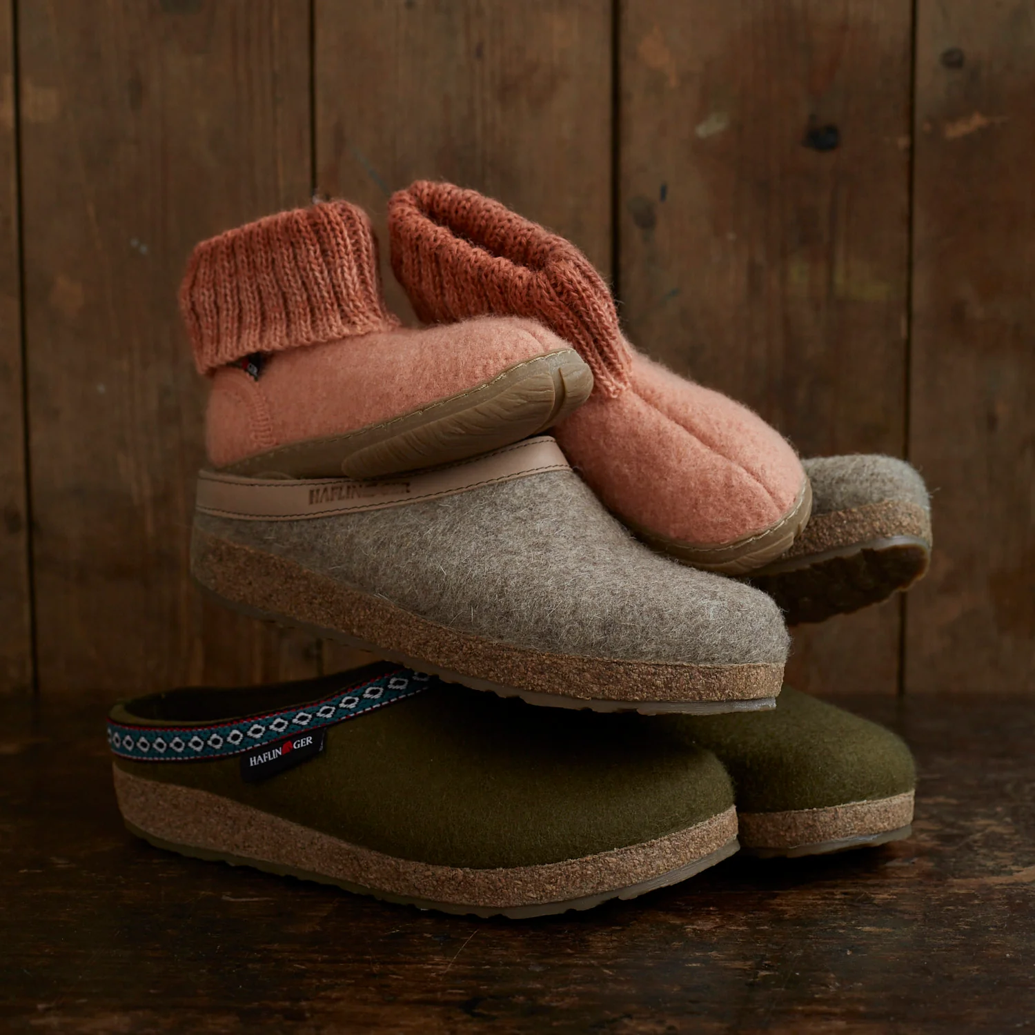 Adults Felted Wool Torben Clog Slipper - Beige Melange - Image 4