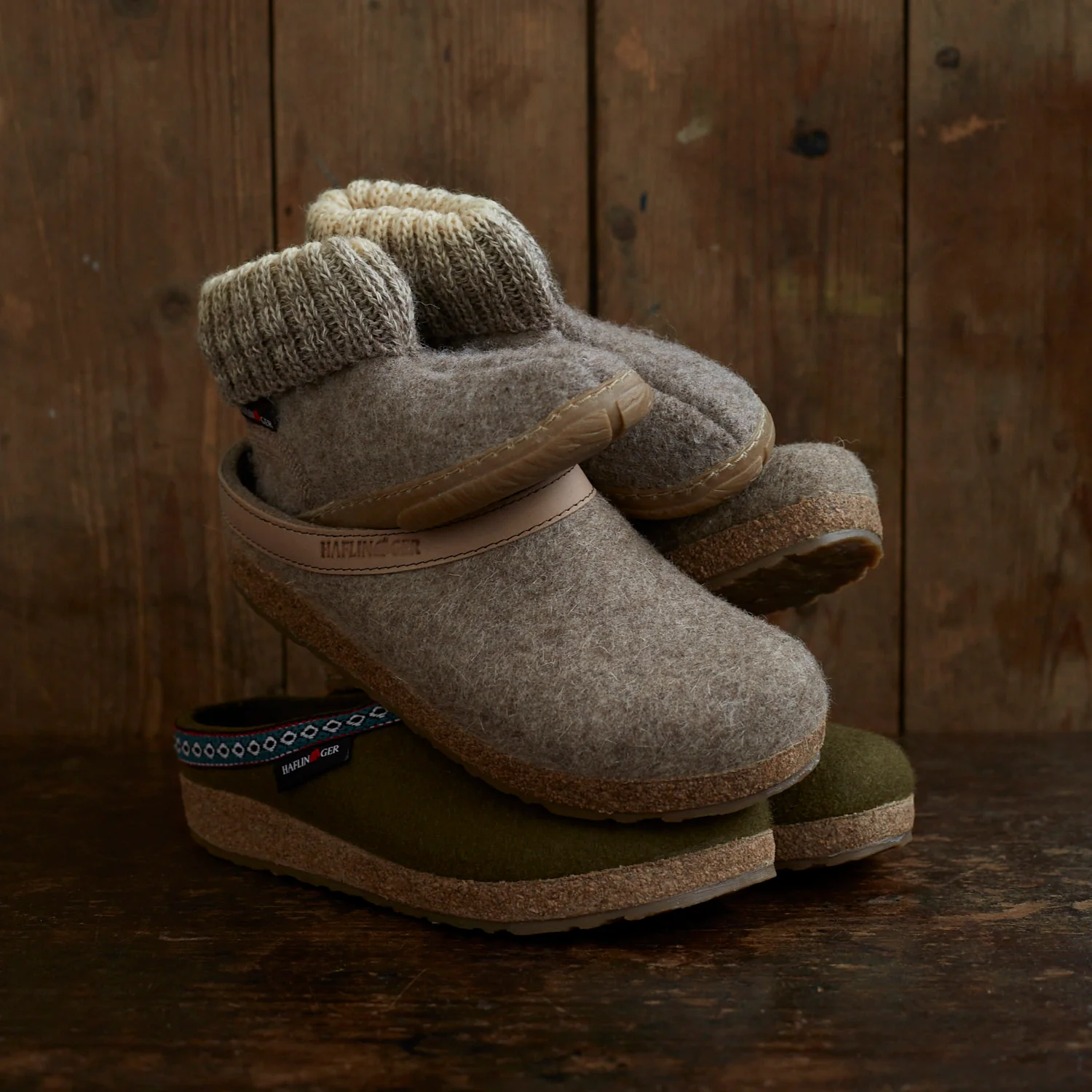 Adults Felted Wool Torben Clog Slipper - Beige Melange - Image 5