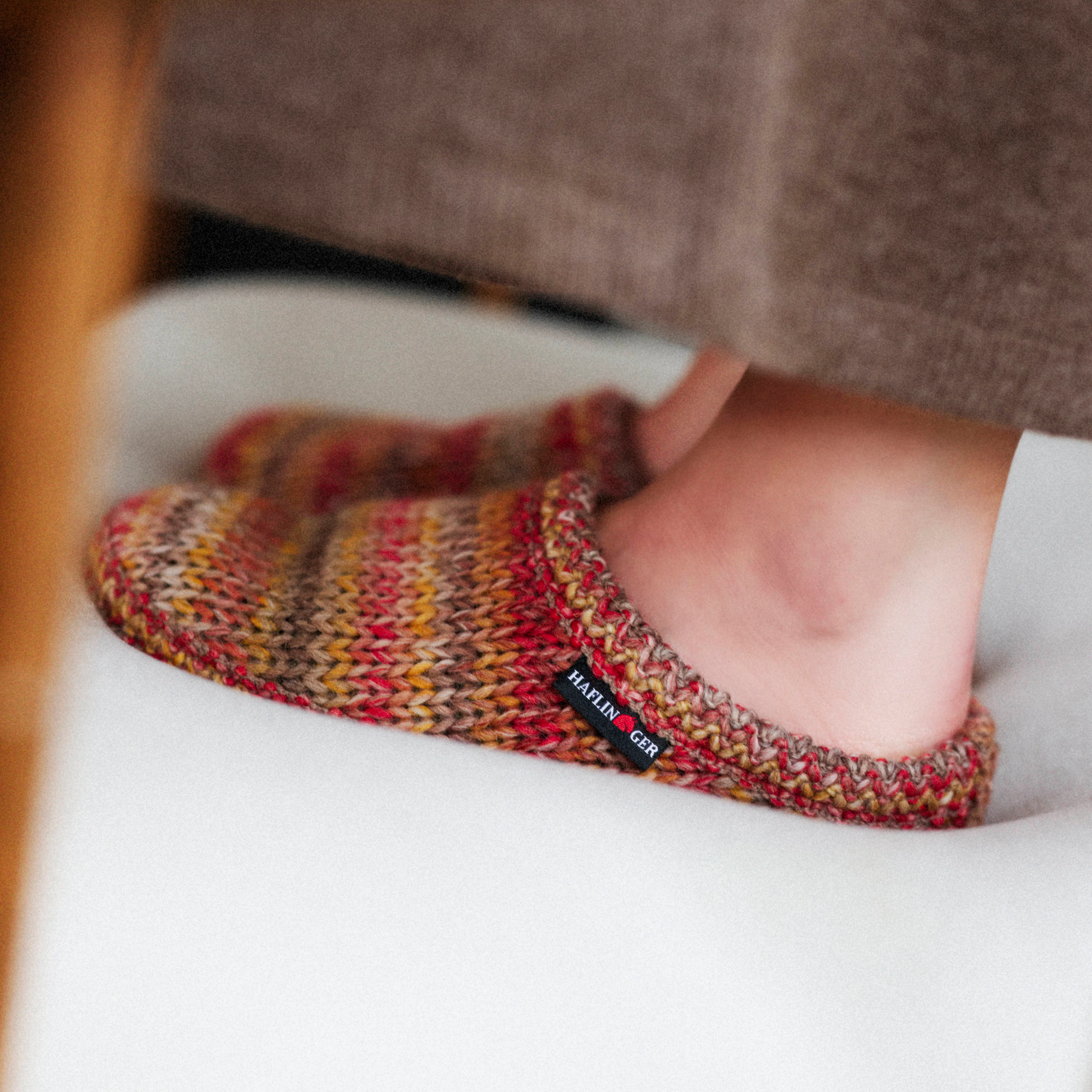 Adults Tricoté Slippers - Rust - Image 3
