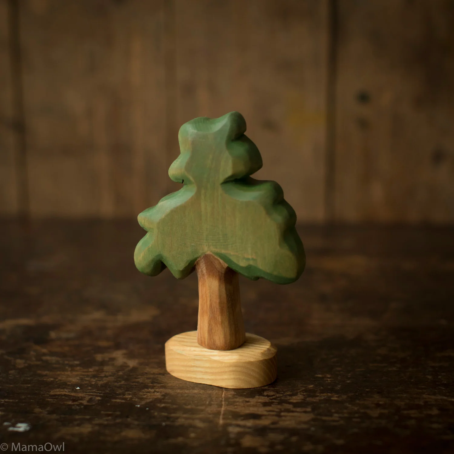 Handcrafted Wooden Small Deciduous Tree - Image 2