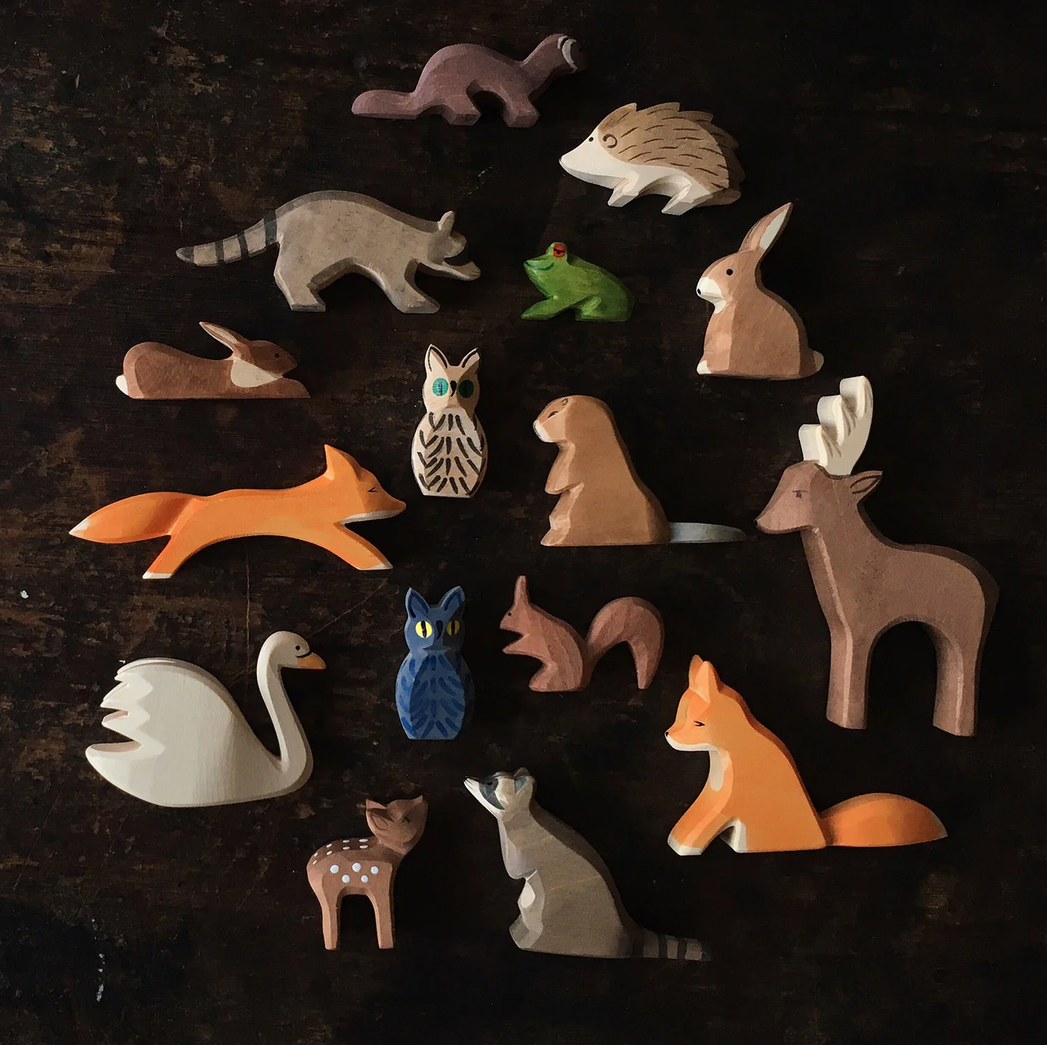 Handcrafted Wooden Running Fox - Image 3