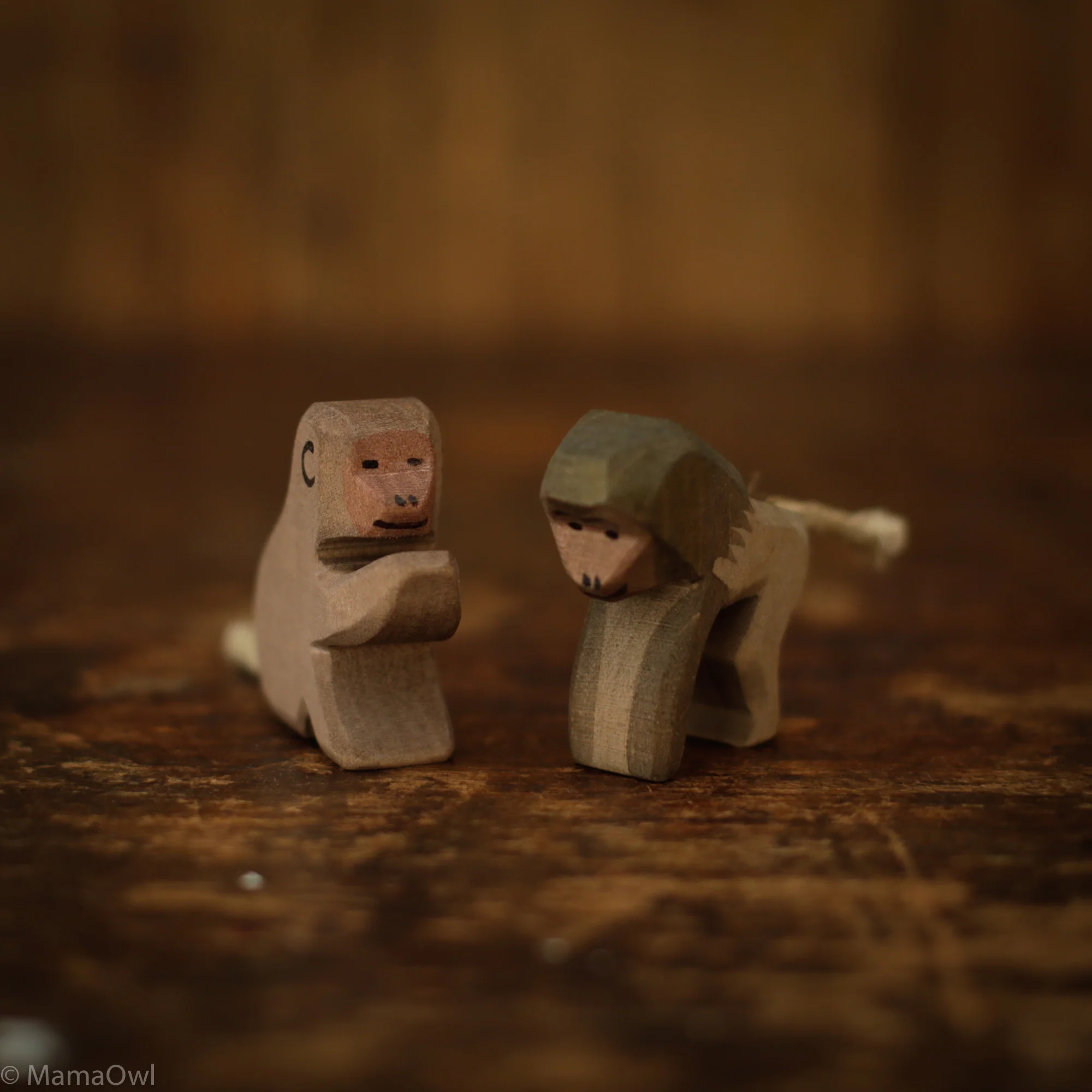 Handcrafted Wooden Baboon Standing - Image 2