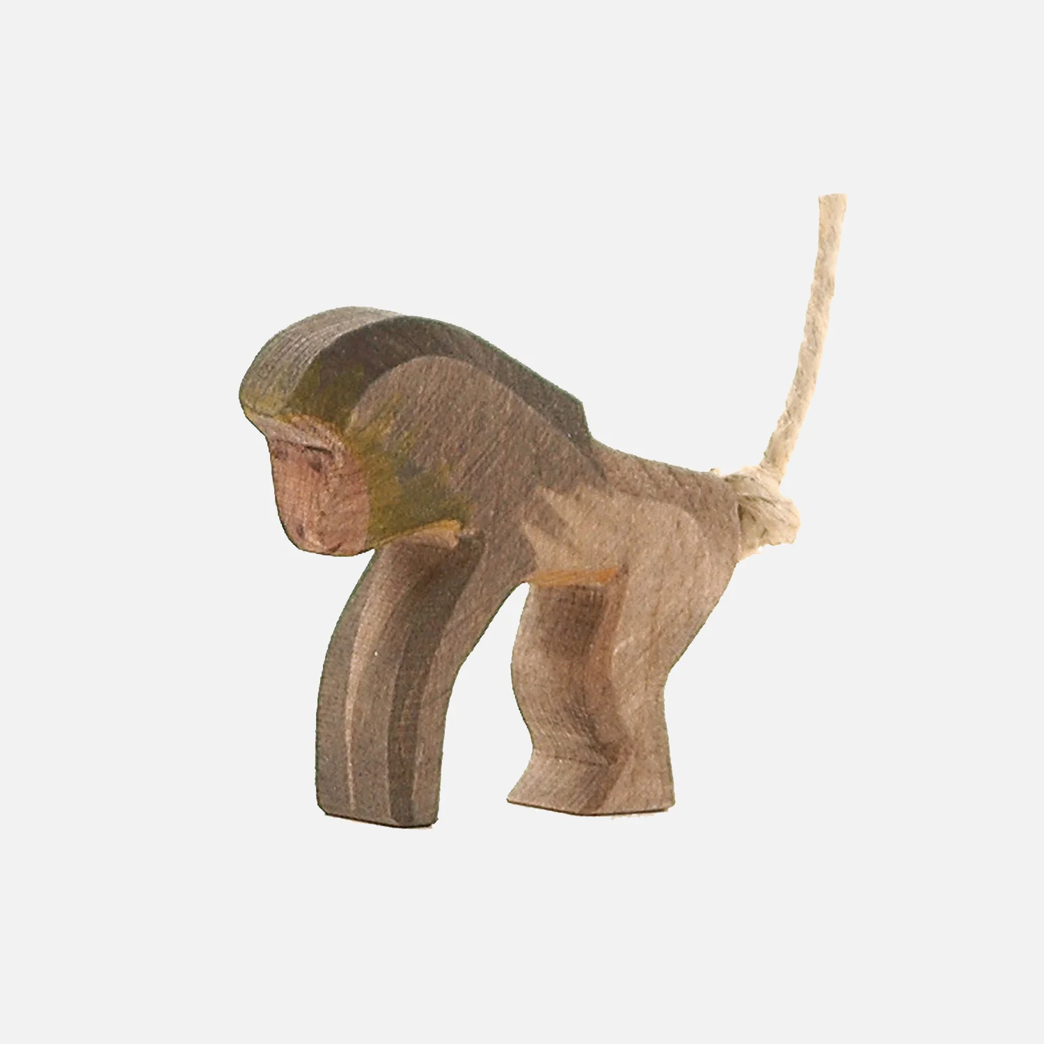 Handcrafted Wooden Baboon Standing - Image 3