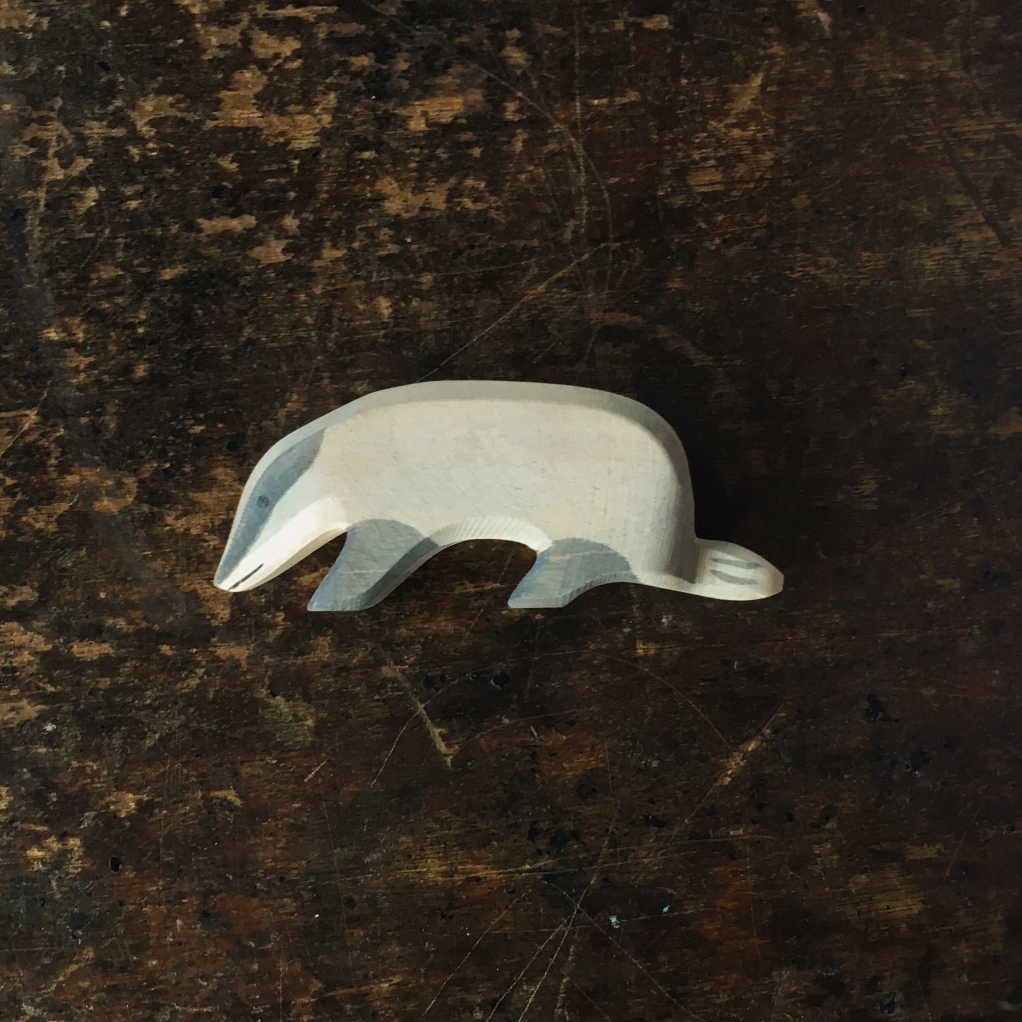 Handcrafted Wooden Badger - Image 4