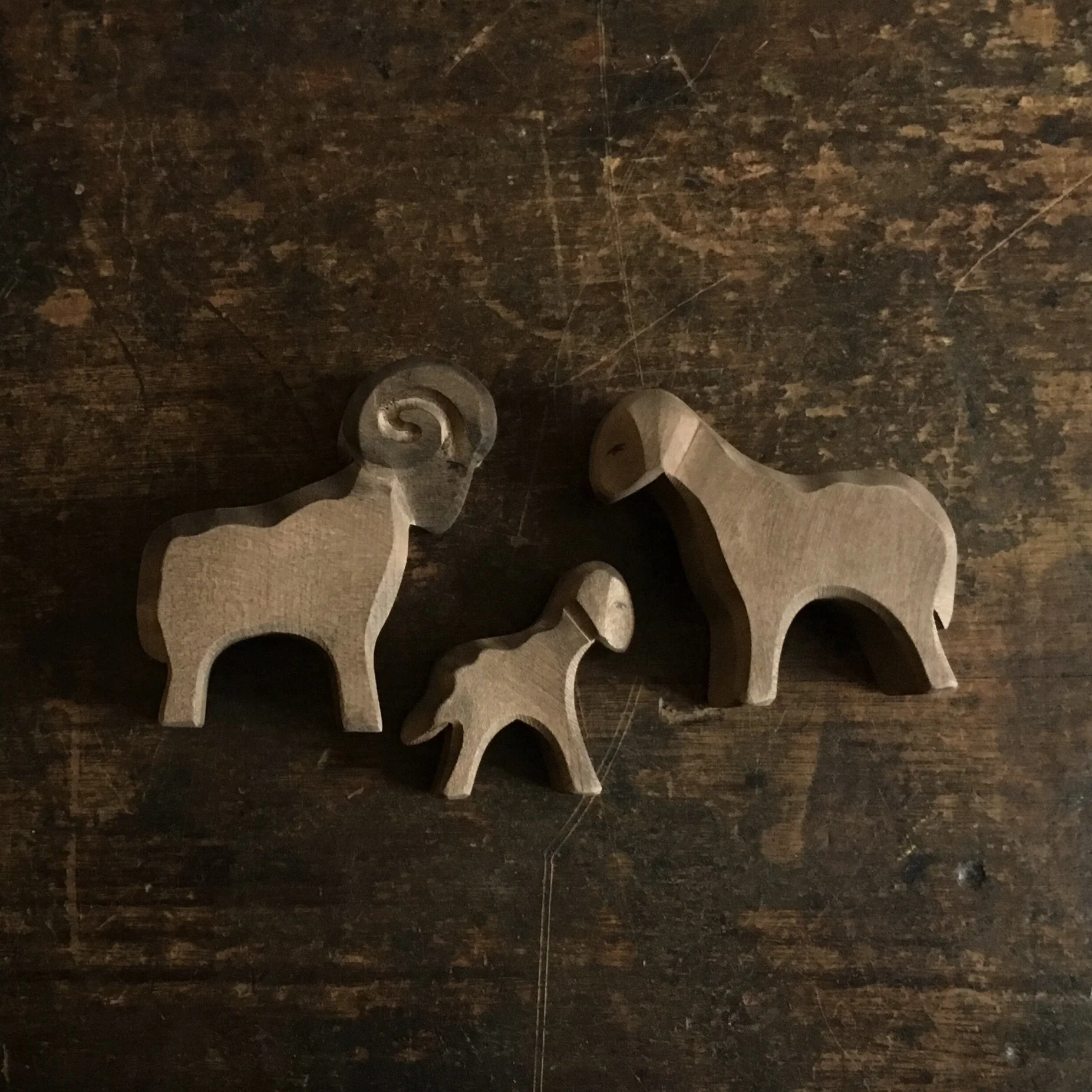 Handcrafted Wooden Brown Sheep - Image 2