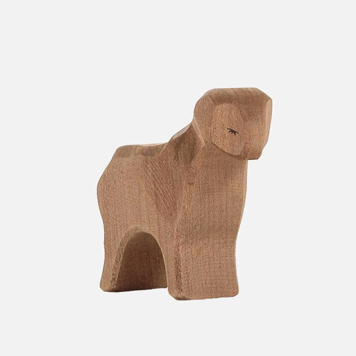 Handcrafted Wooden Brown Sheep - Image 3