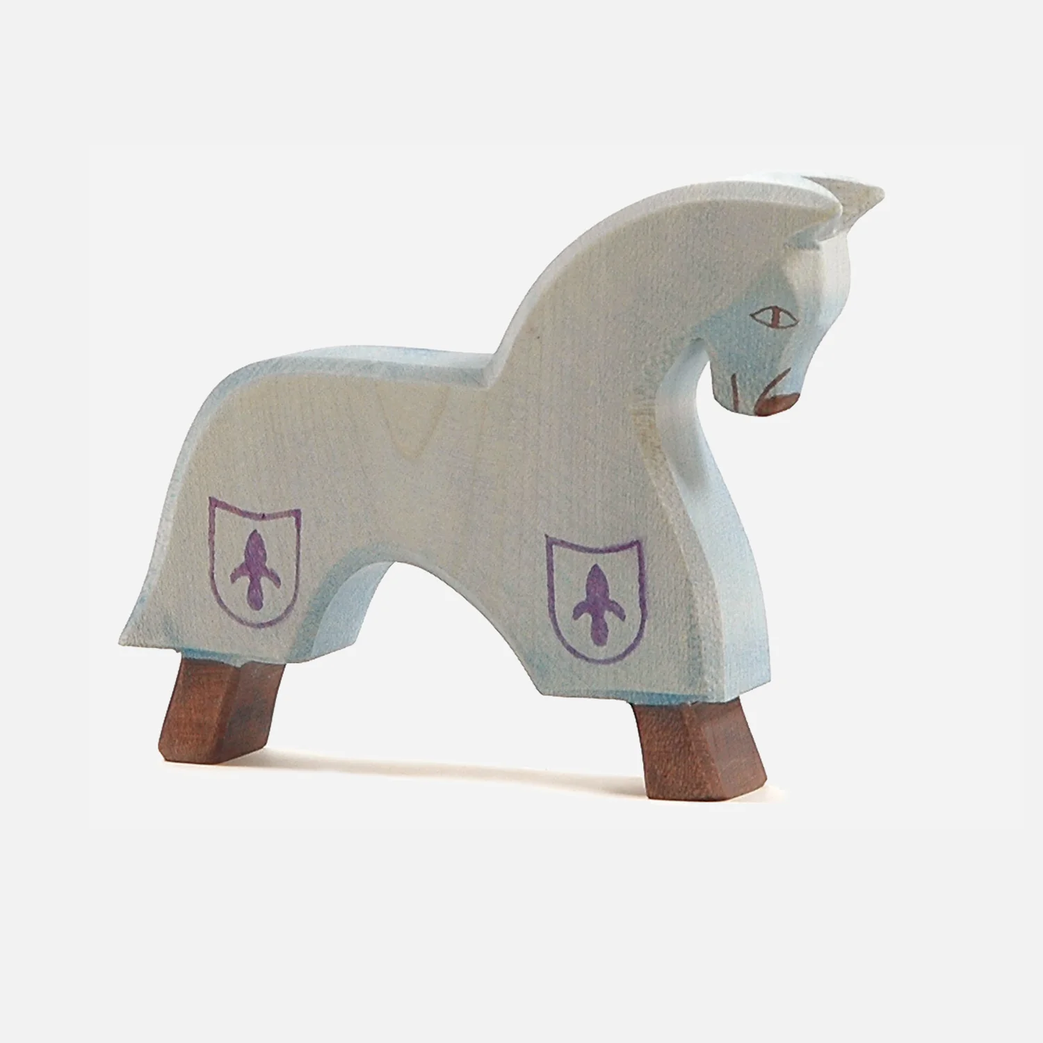 Handcrafted Wooden Horse For Knight - Blue - Image 3
