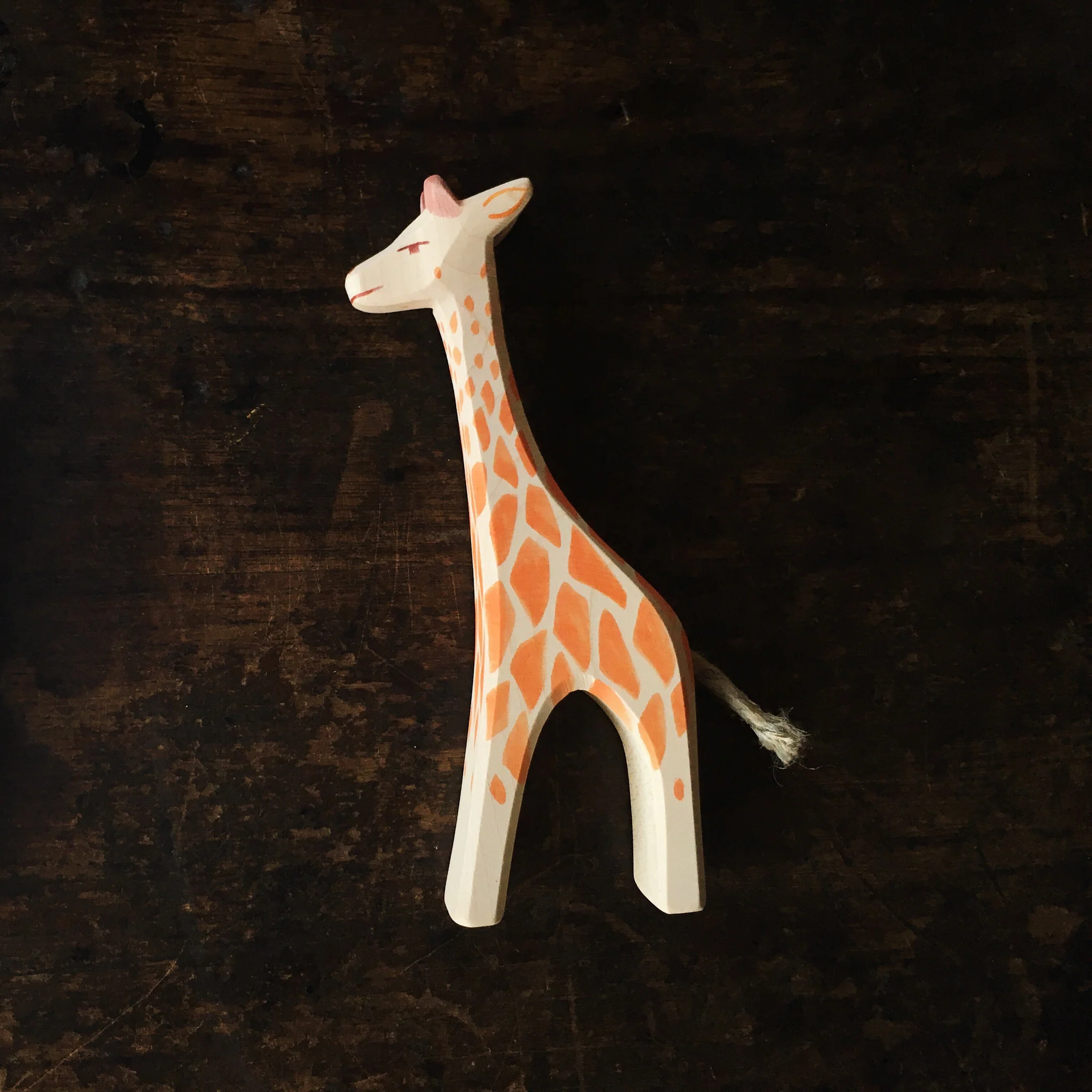 Handcrafted Wooden Large Giraffe - Image 2