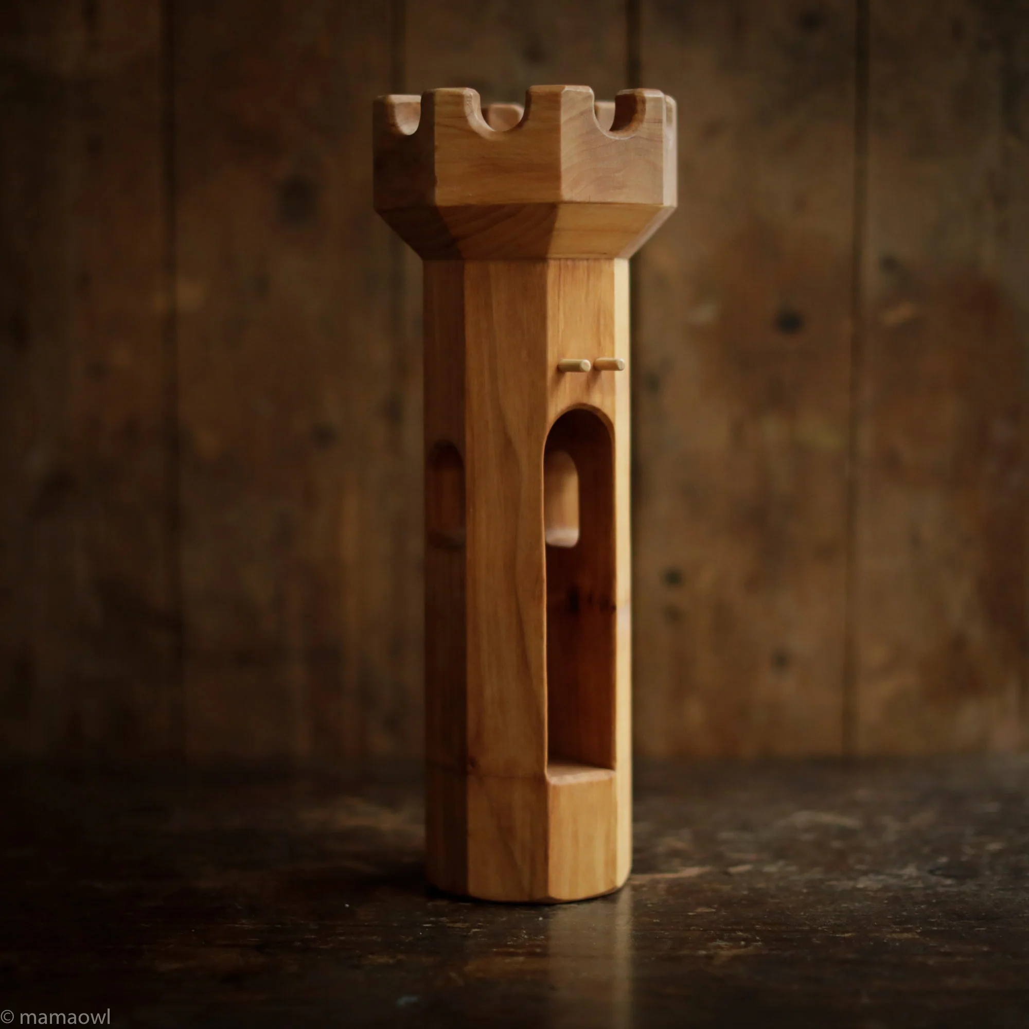 Handcrafted Wooden Large Round Outlook Tower
