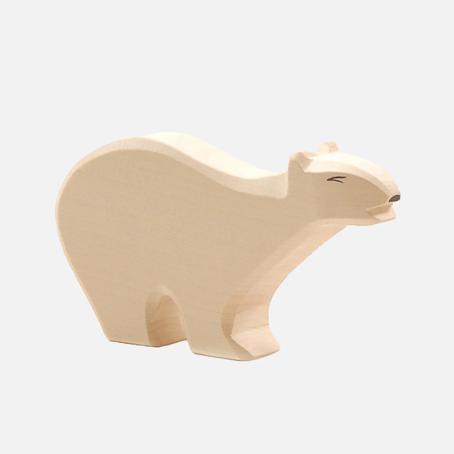 Handcrafted Wooden Large Polar Bear - Image 2