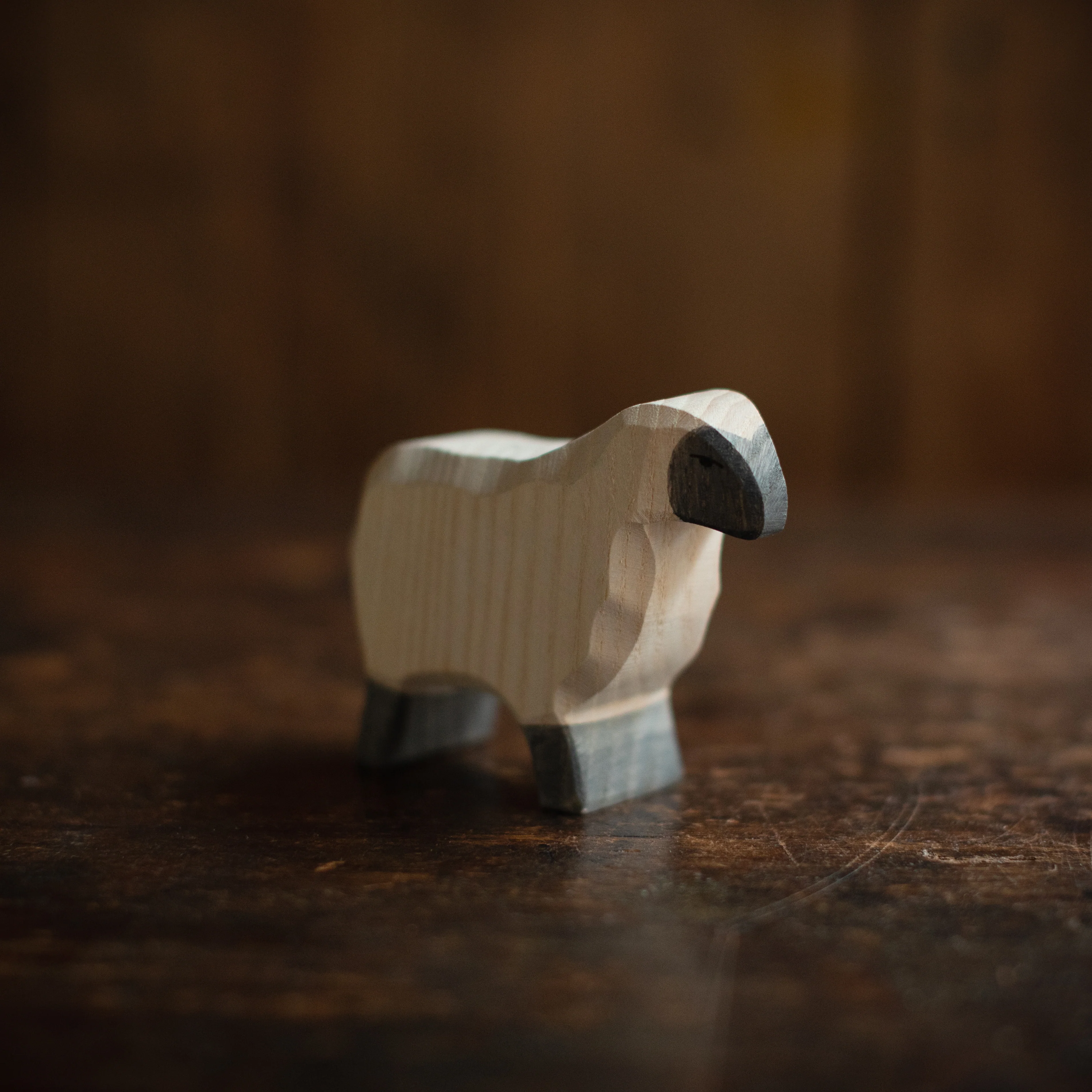 Handcrafted Wooden Moorland Sheep