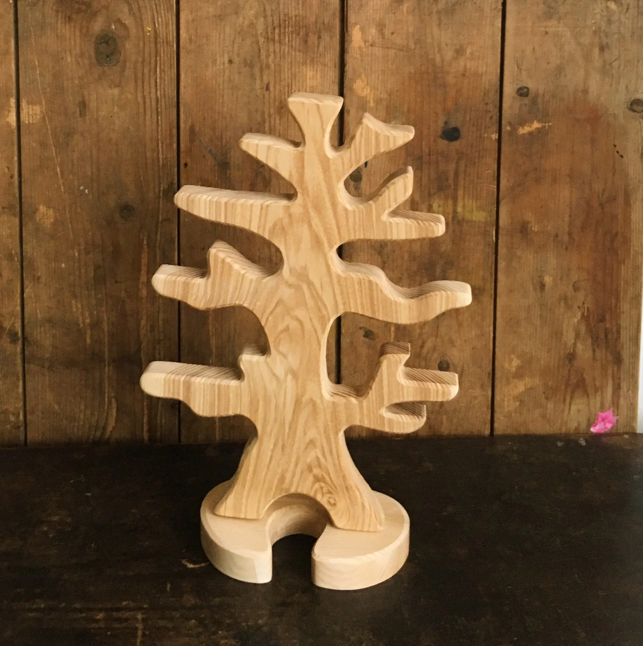 Handcrafted Wooden Large Natural Bird Tree - Image 2