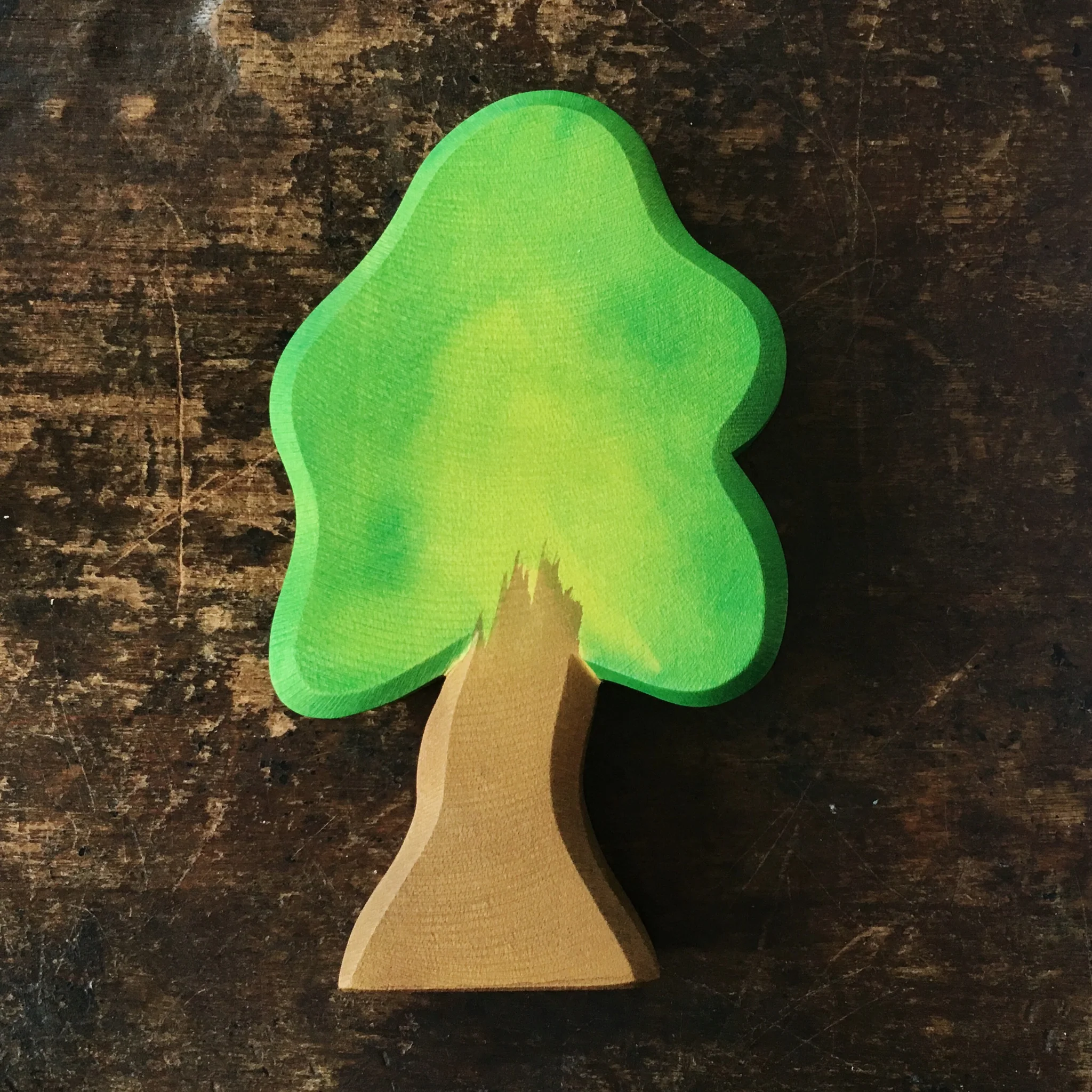 Handcrafted Wooden Small Oak Tree With Stand