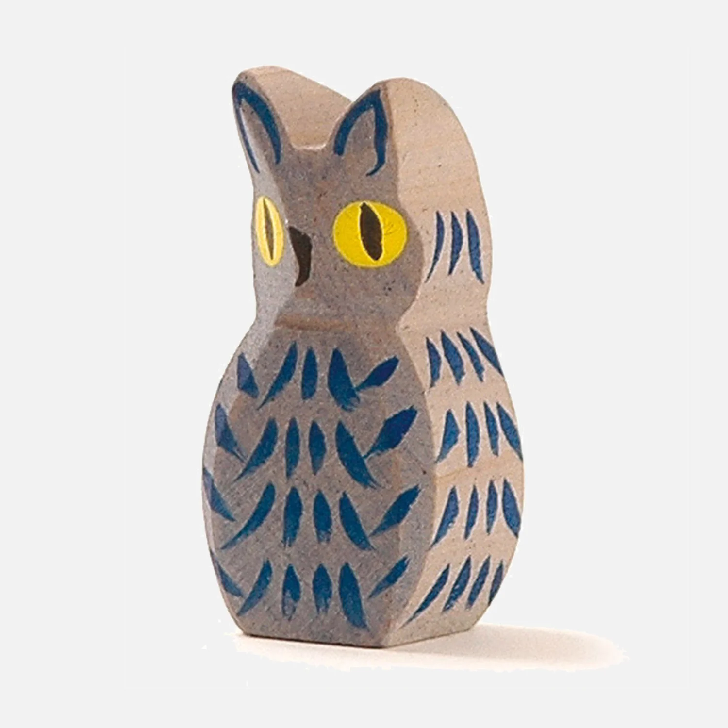 Handcrafted Wooden Owl - Blue or Natural - Image 5