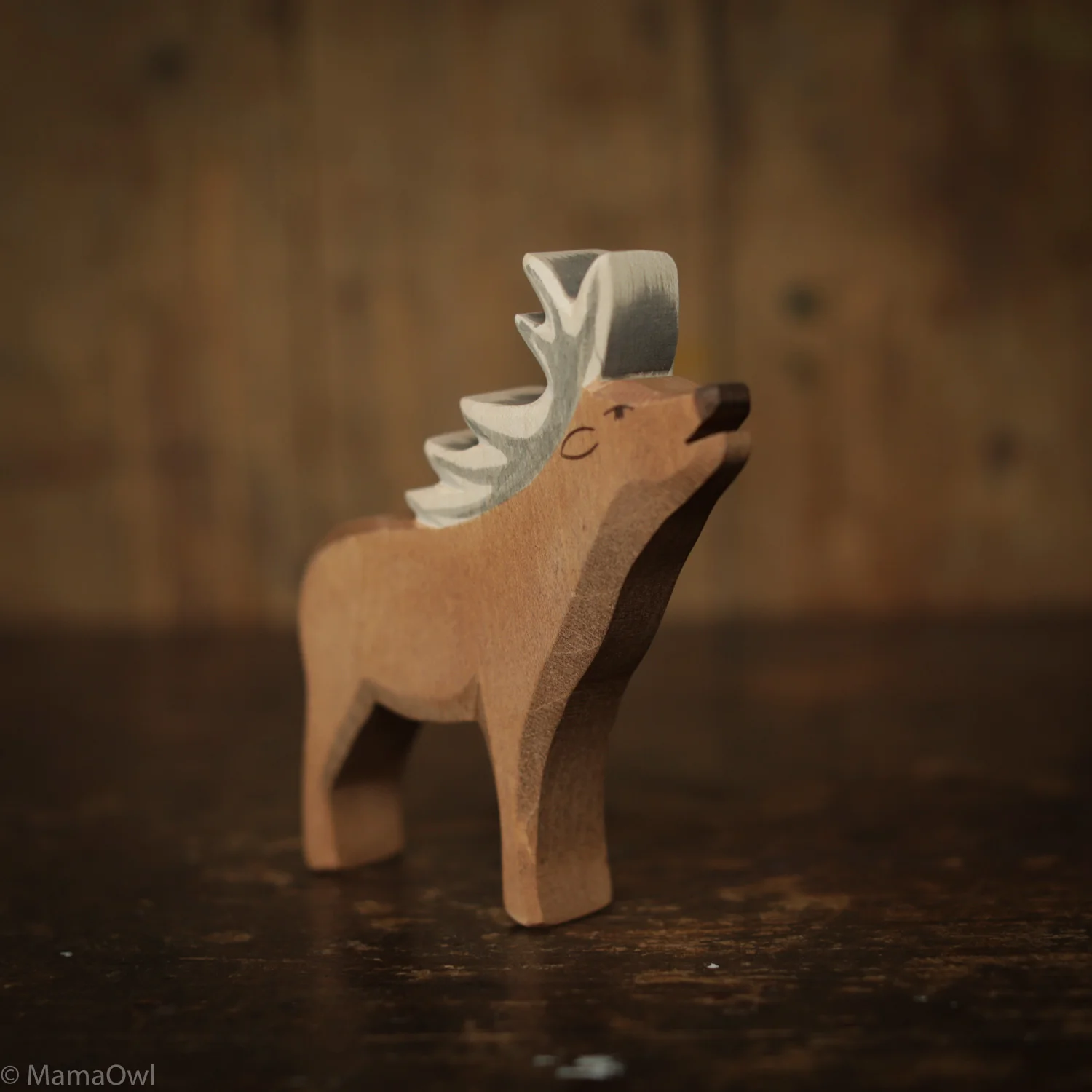 Handcrafted Wooden Red Deer Stag - Image 2