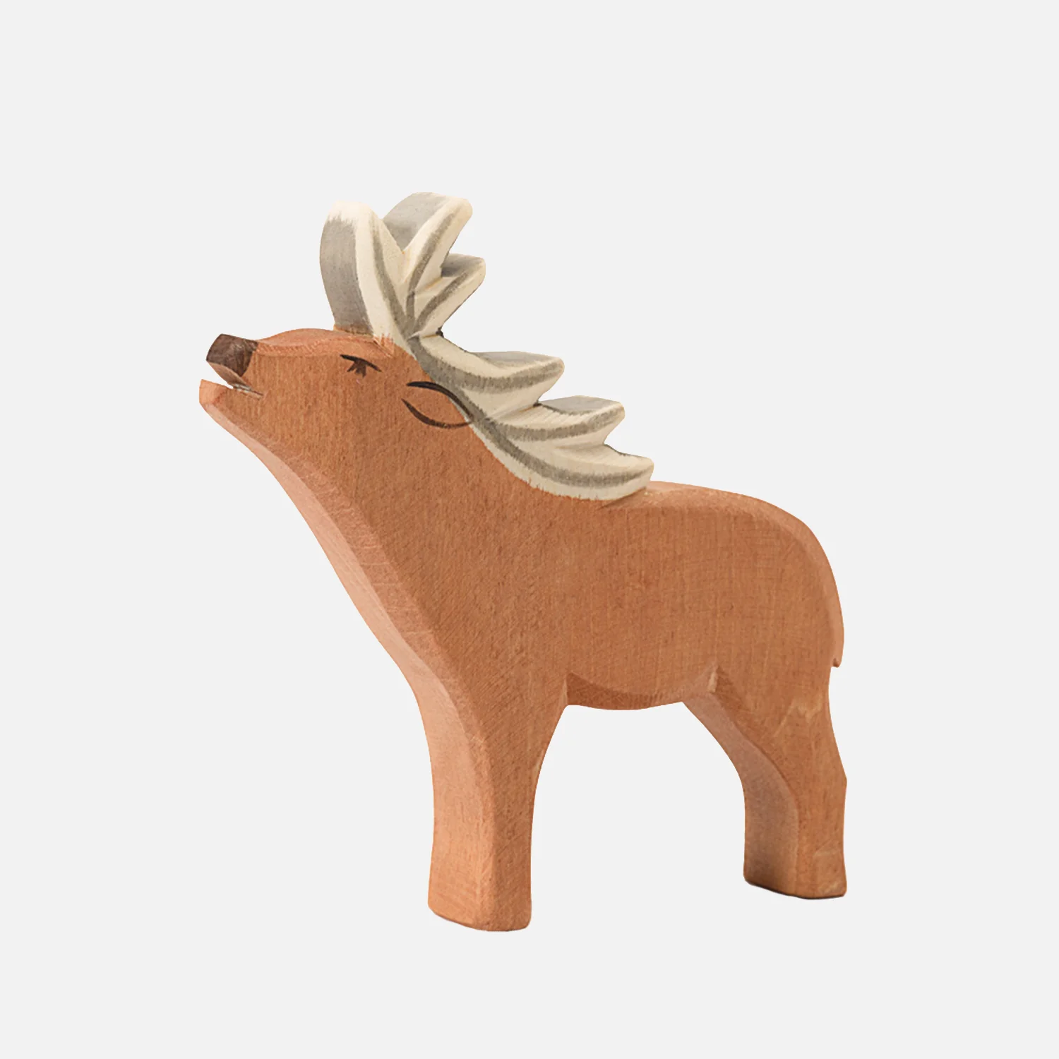 Handcrafted Wooden Red Deer Stag - Image 4