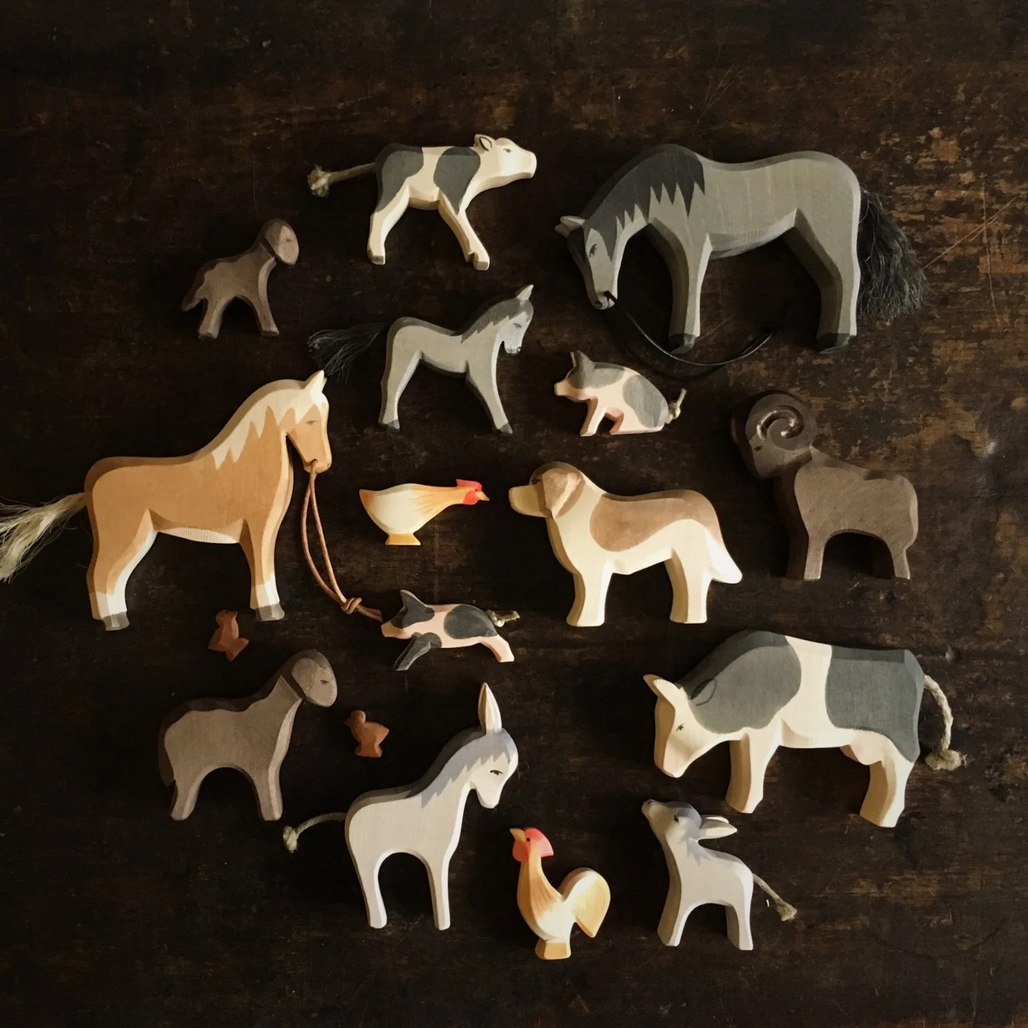 Handcrafted Wooden Running Spotted Piglet - Image 2