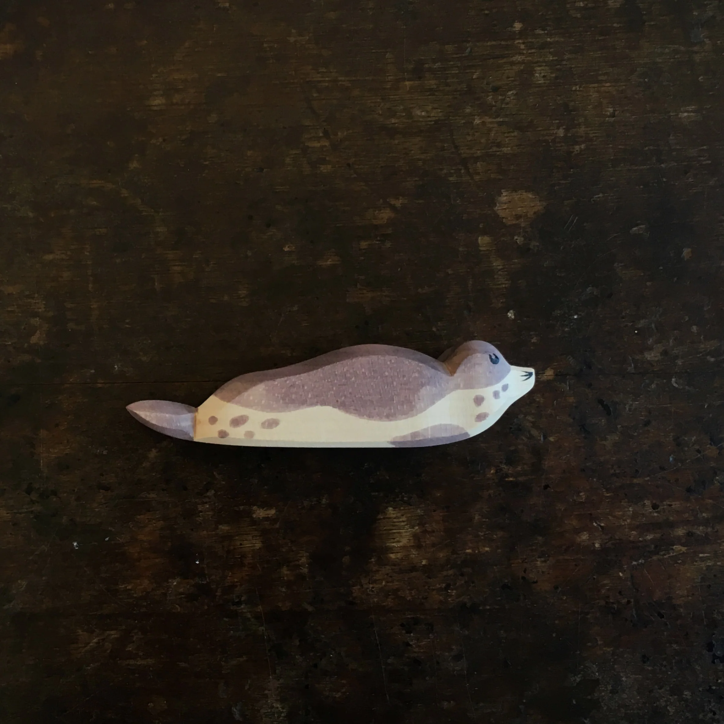 Handcrafted Wooden Sea Lion Resting