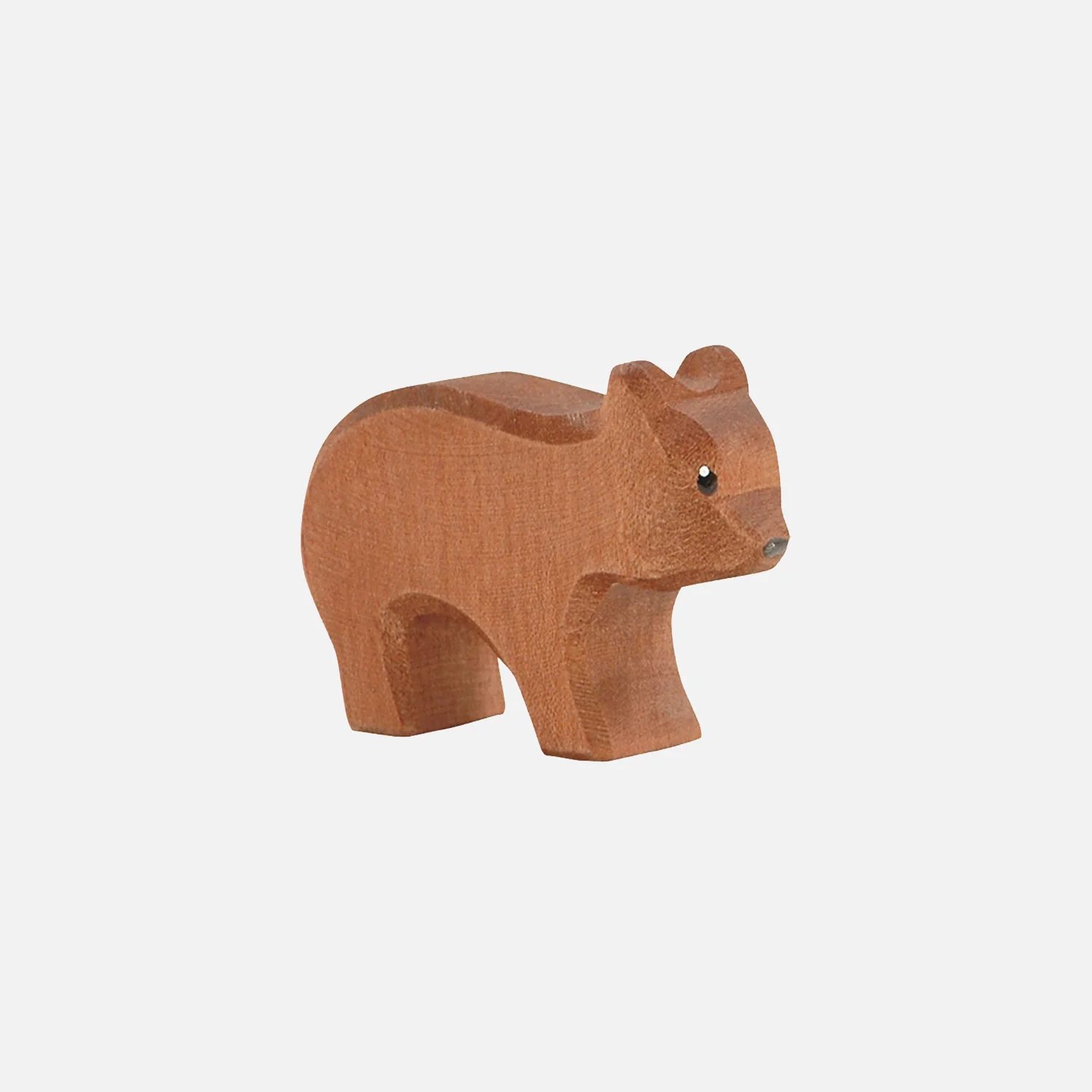 Handcrafted Wooden Small Bear Running - Image 2