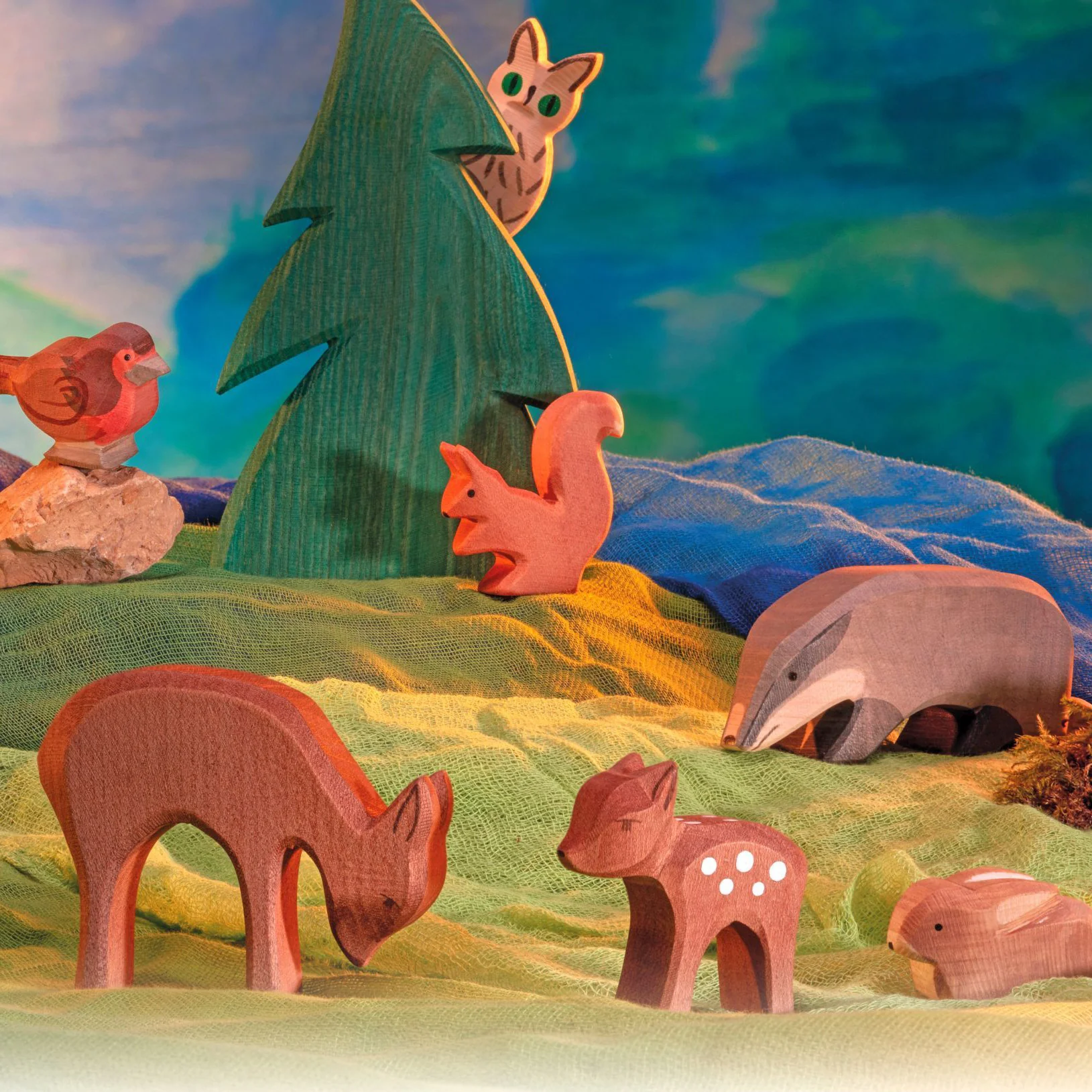Handcrafted Wooden Small Fawn - Image 3