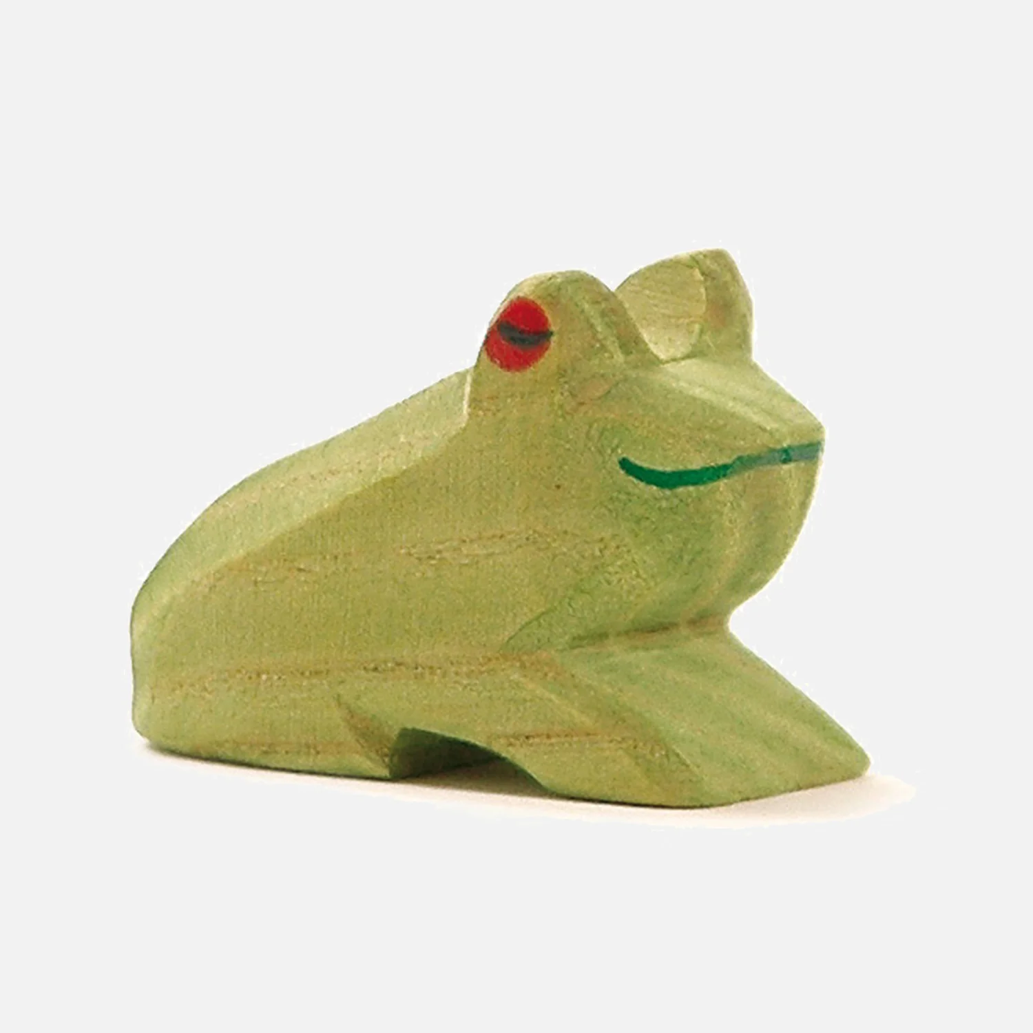 Handcrafted Wooden Small Sitting Frog - Image 3