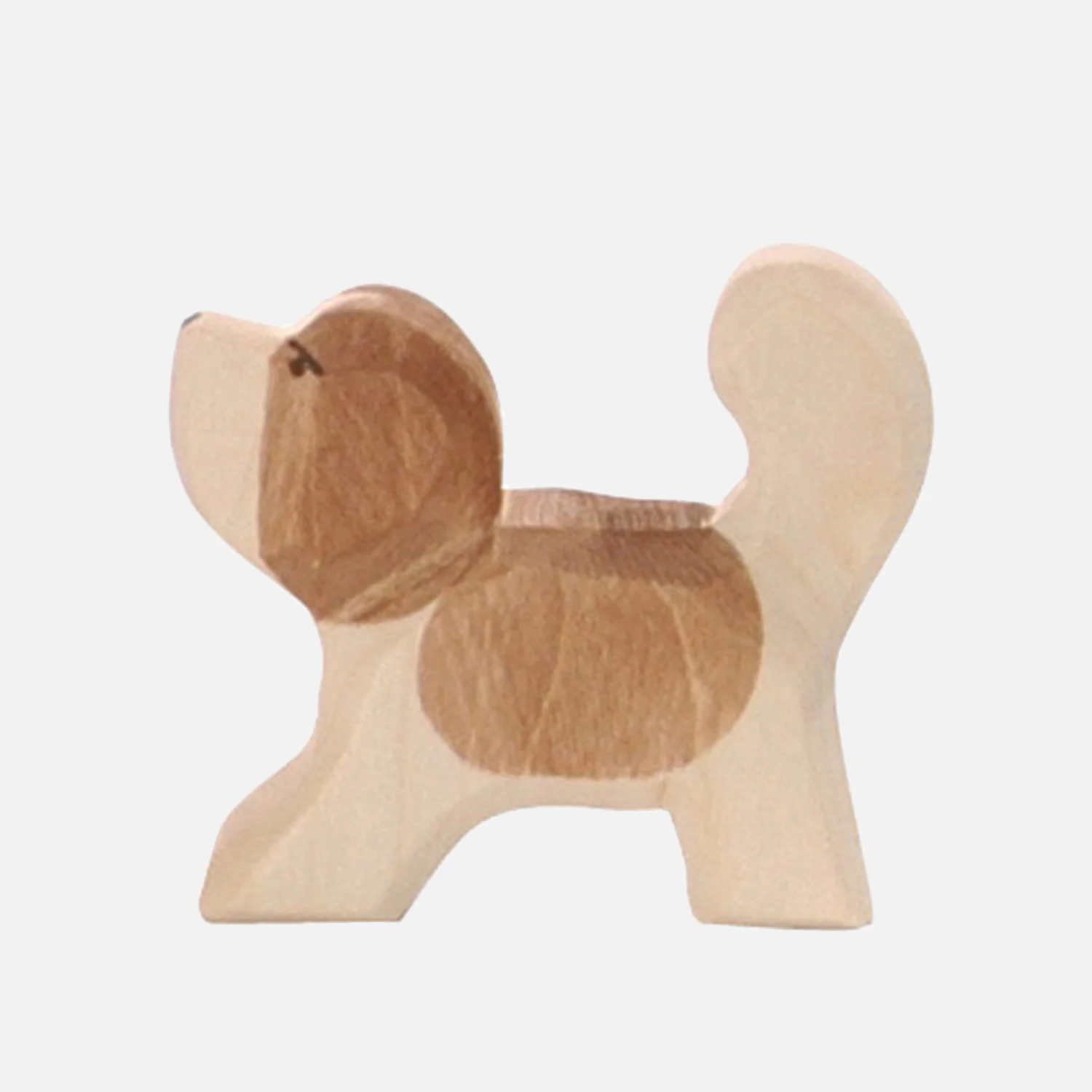 Handcrafted Wooden St Bernard Dog Puppy - Image 2