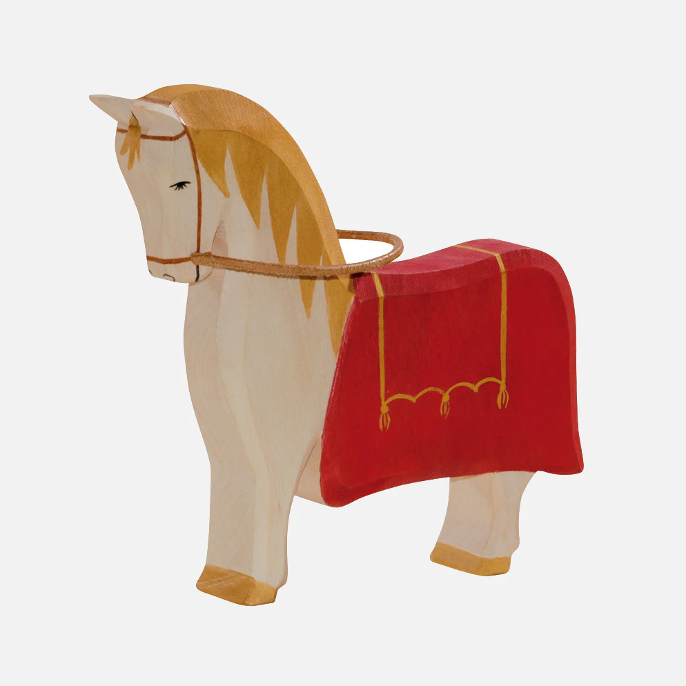 Handcrafted Wooden St Martin's White Knights Horse - Image 5
