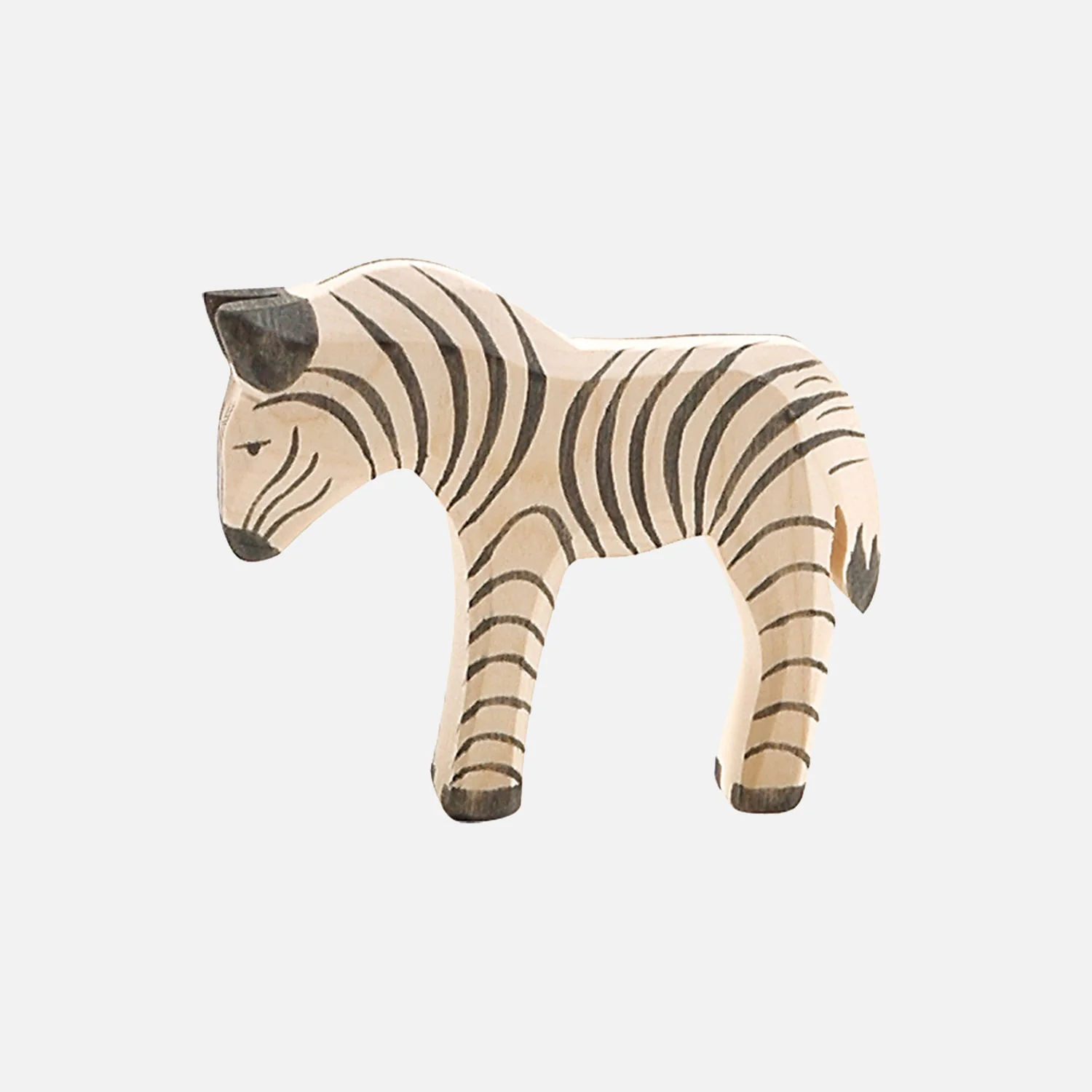 Handcrafted Wooden Baby Zebra - Image 2